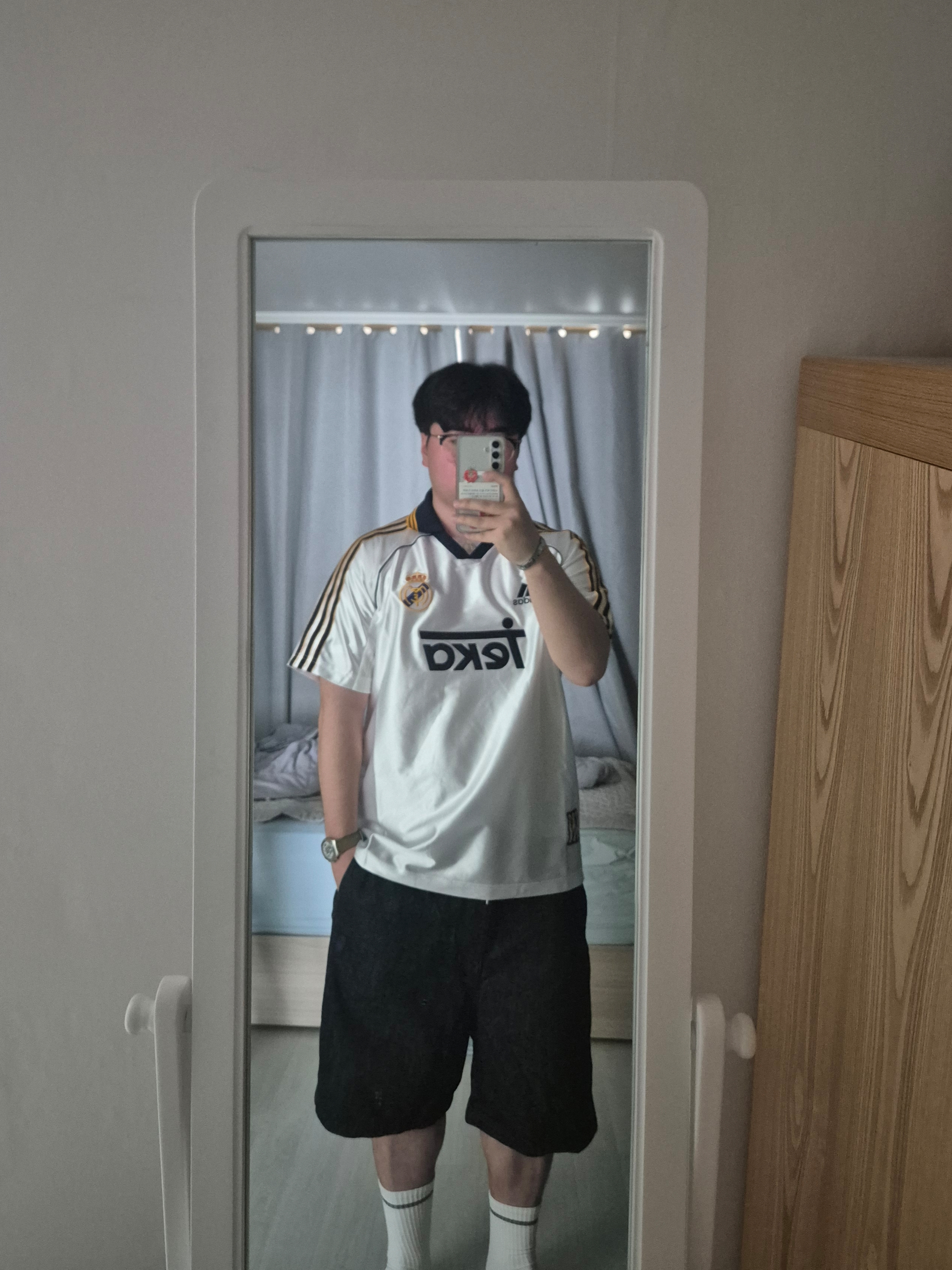 Adidas Real Madrid 99/00 Home Jersey White - KR Sizing (Non Marking Ver.) 착용 스타일