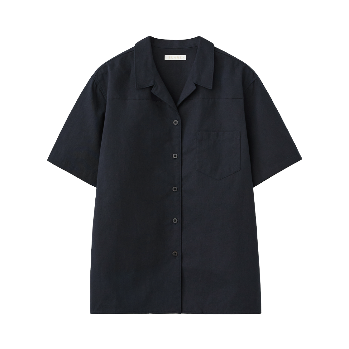 SBF2SH02WNV (W) Suare Women Linen Cotton Open Collar Shirt Navy