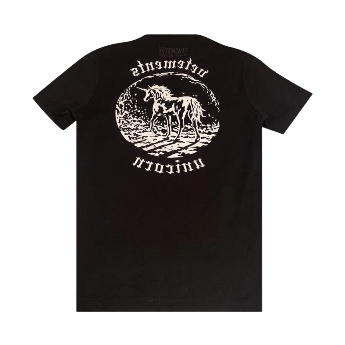 베트멍 더블 유니콘 티셔츠 블랙(Vetements Double Unicorn T-Shirt Black) - 2