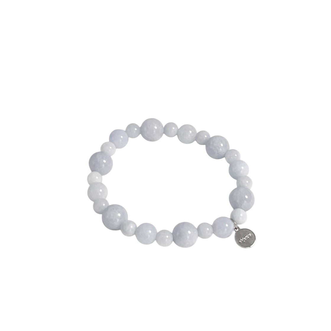 18B0004 OBJET213 Bluelace agate bubble bracelet