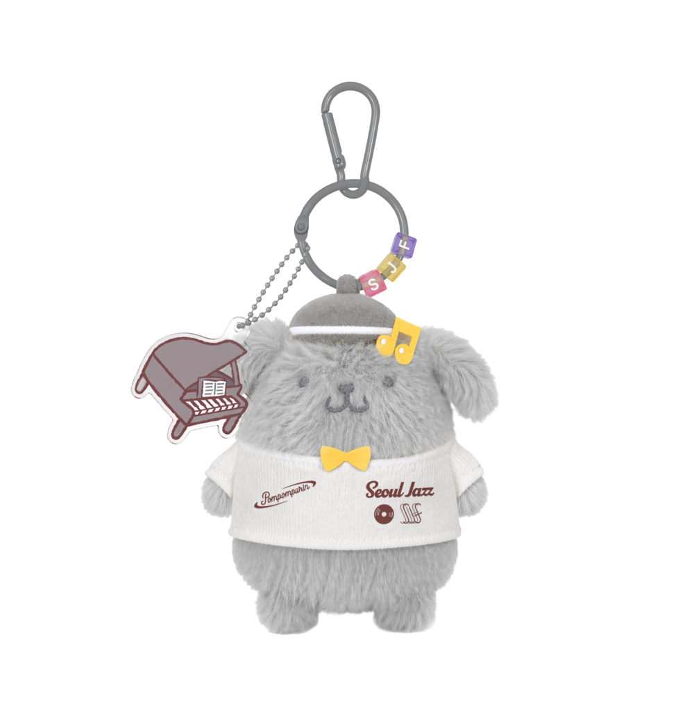 SJF x 폼폼푸린 인형 키링 - 그레이(SJF X POMPOMPURIN PLUSH KEYCHAIN - GRAY) - 1