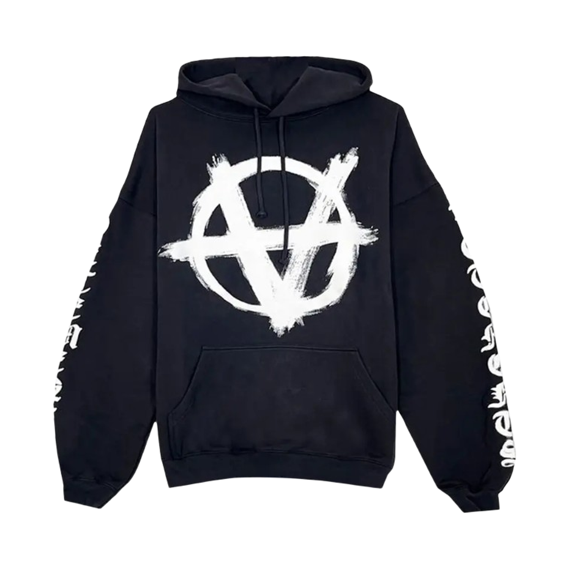 베트멍 리버스 아나키 후디 워시드 블랙 화이트(Vetements Reverse Anarchy Hoodie Washed Black White)