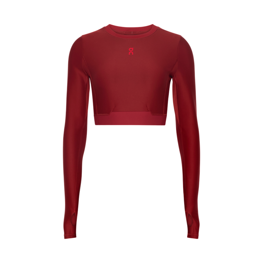1WG11412978 (W) On Running Train Long Sleeve Crop Year of the Horse Sienna