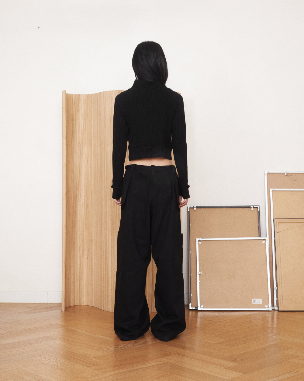 미와이후 아웃사이드 카고 팬츠 블랙(Miyhoo Outside Wide Cargo Pants Black) - 6