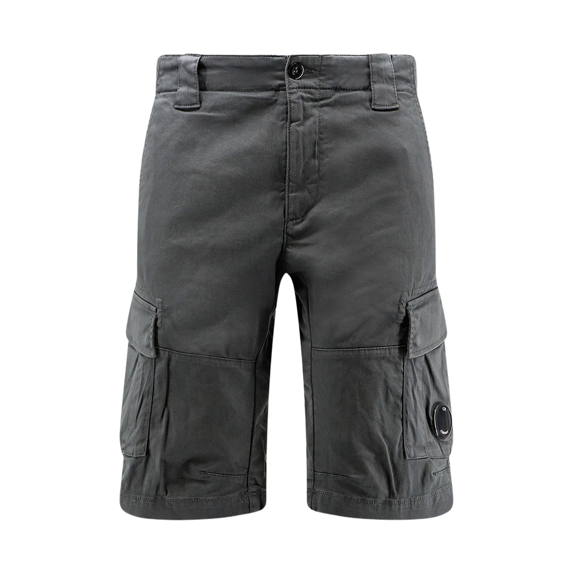 20CMBE746A005694G921 C.P. Company Stretch Sateen Cargo Lens Shorts Gunmetal Grey - 26SS