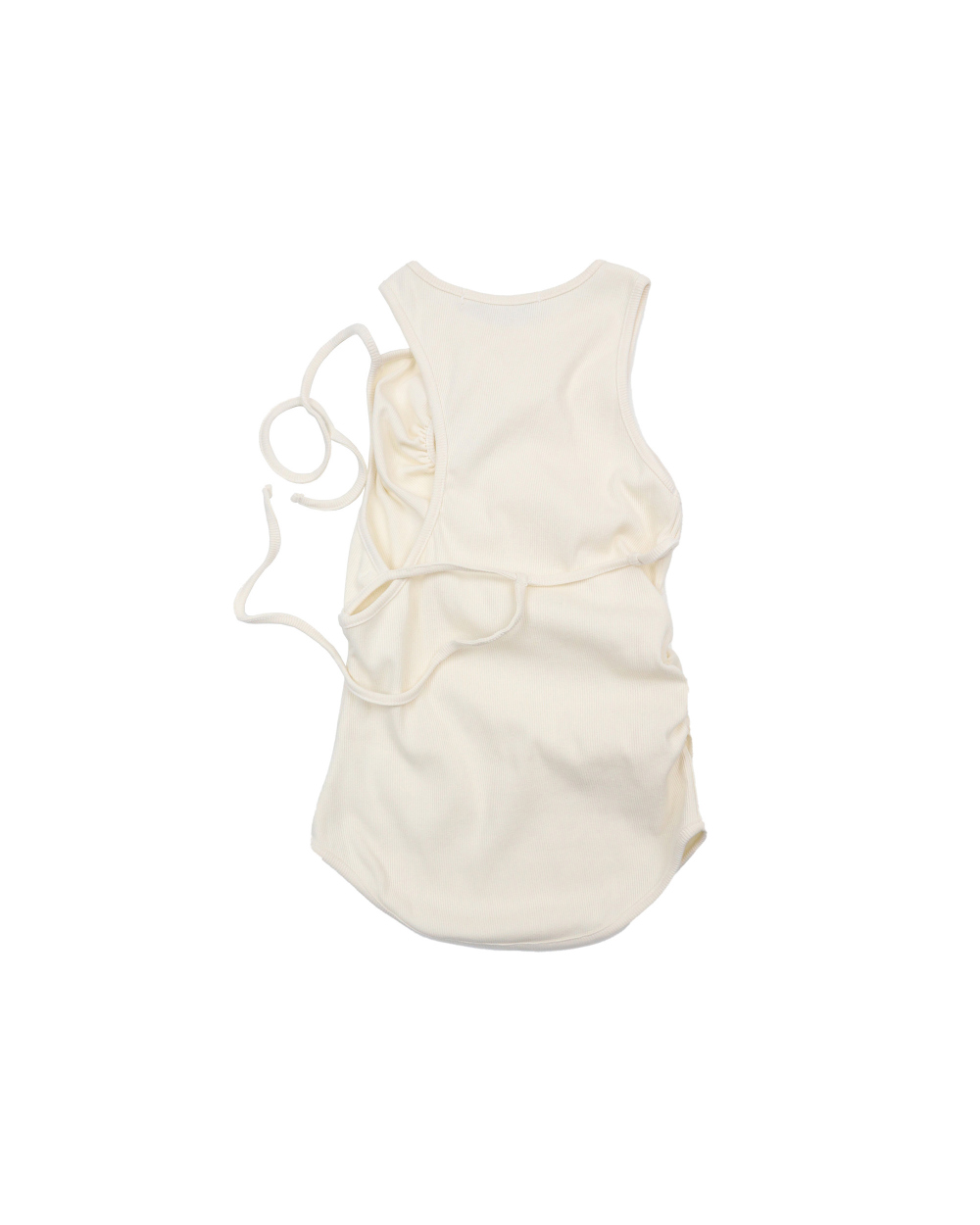 미와이후 레이어드 셔링 슬리브리스 아이보리(Miyhoo Layered Shirring Sleeveless Ivory) - 2