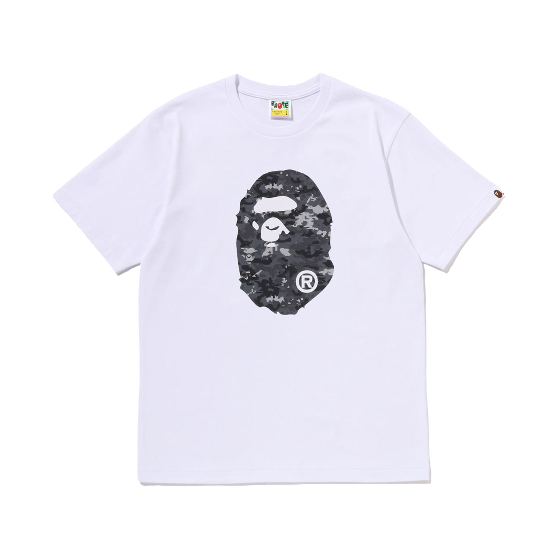 - BAPE Multi Pixel Camo Ape Head T-Shirt White