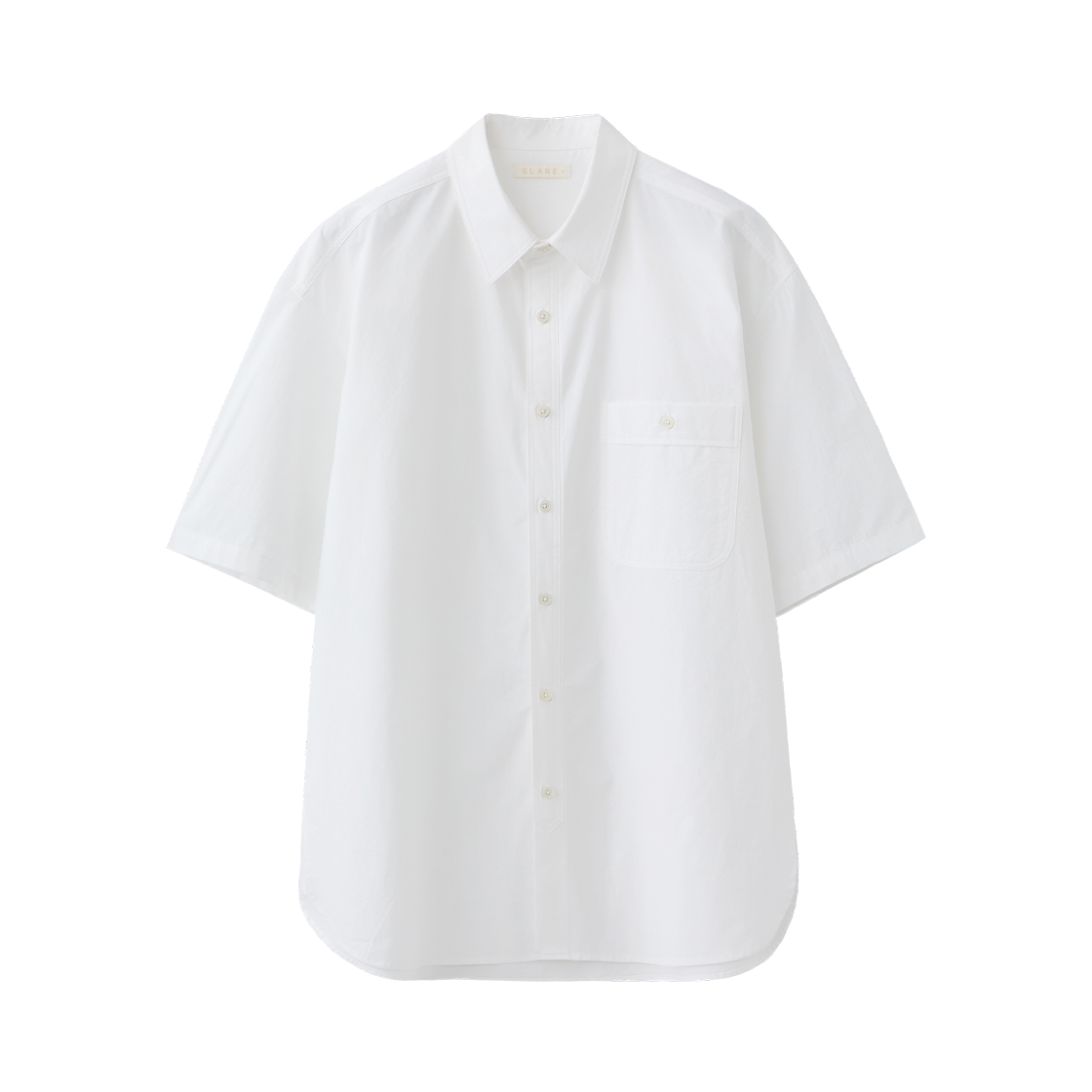 (W) 수아레 우먼 보이 오버핏 하프 셔츠 아이보리((W) Suare Women Boy Oversized Half Shirt Ivory)