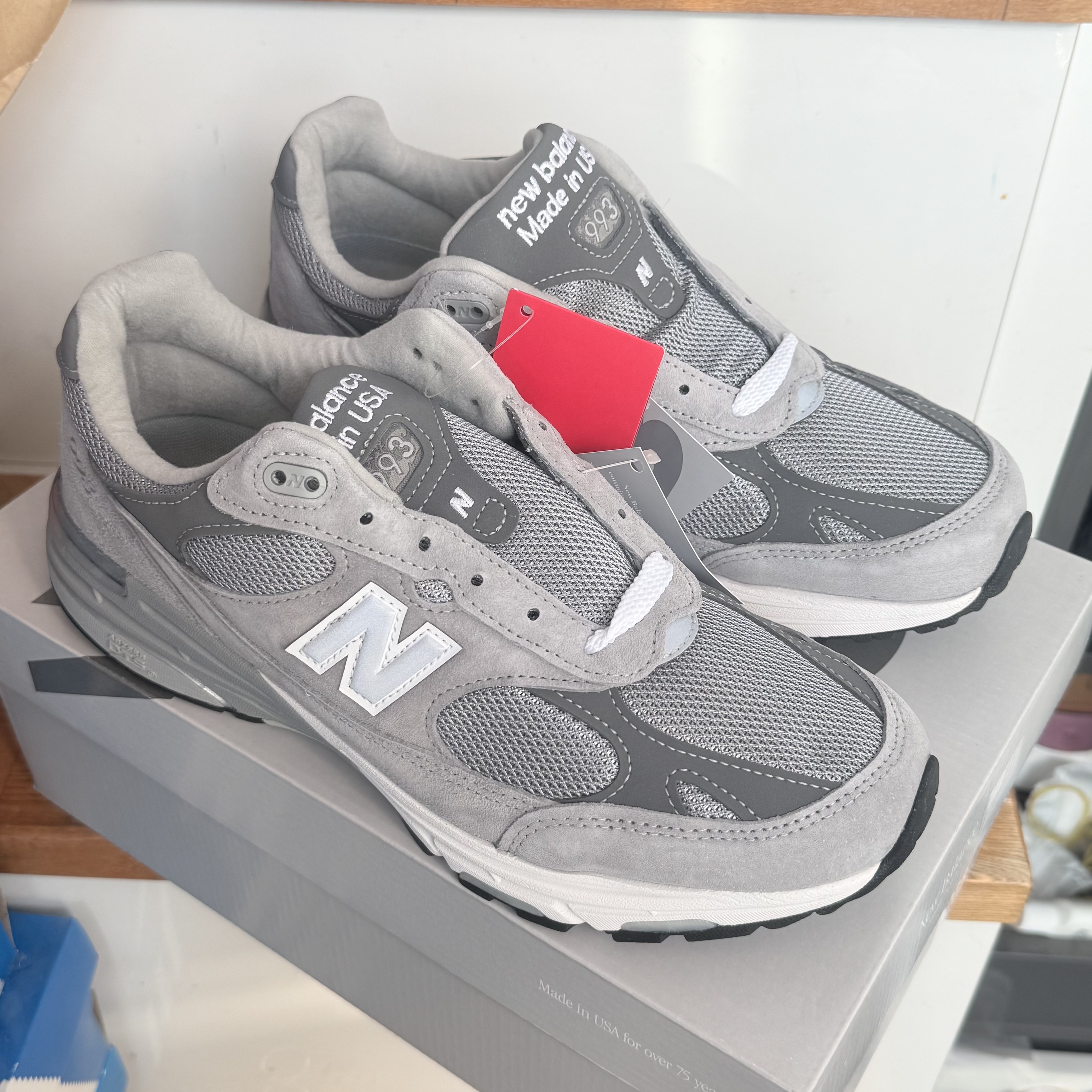 New Balance 993 Made in USA Grey - D Standard 착용 스타일