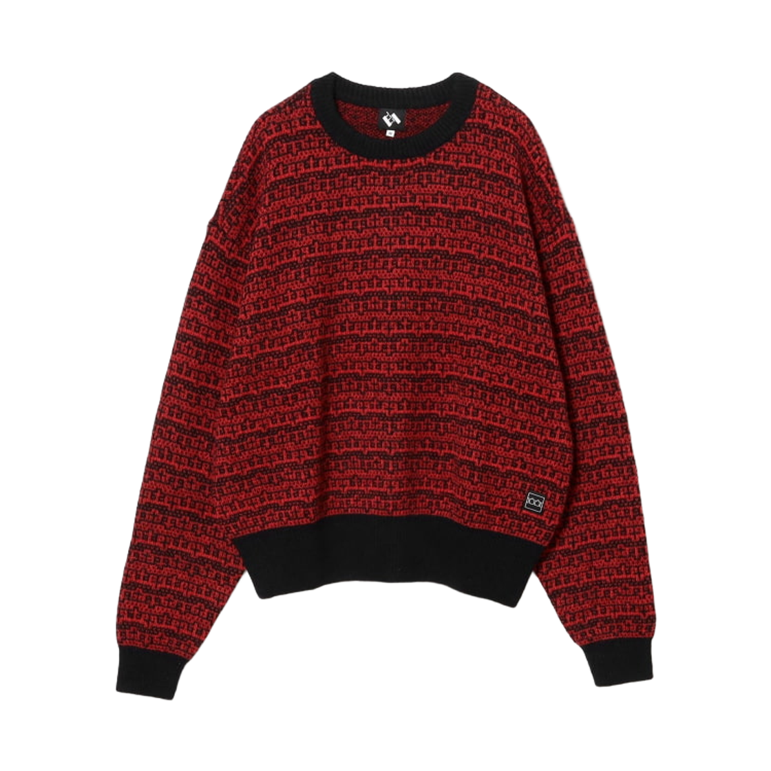 빔즈 T x 더 트릴로지 테입스 쉐도우 멀티플 니트 카마인 레드 블랙(Beams T x The Trilogy Tapes Shadow Multiple Knit Carmine Red Black) - 1