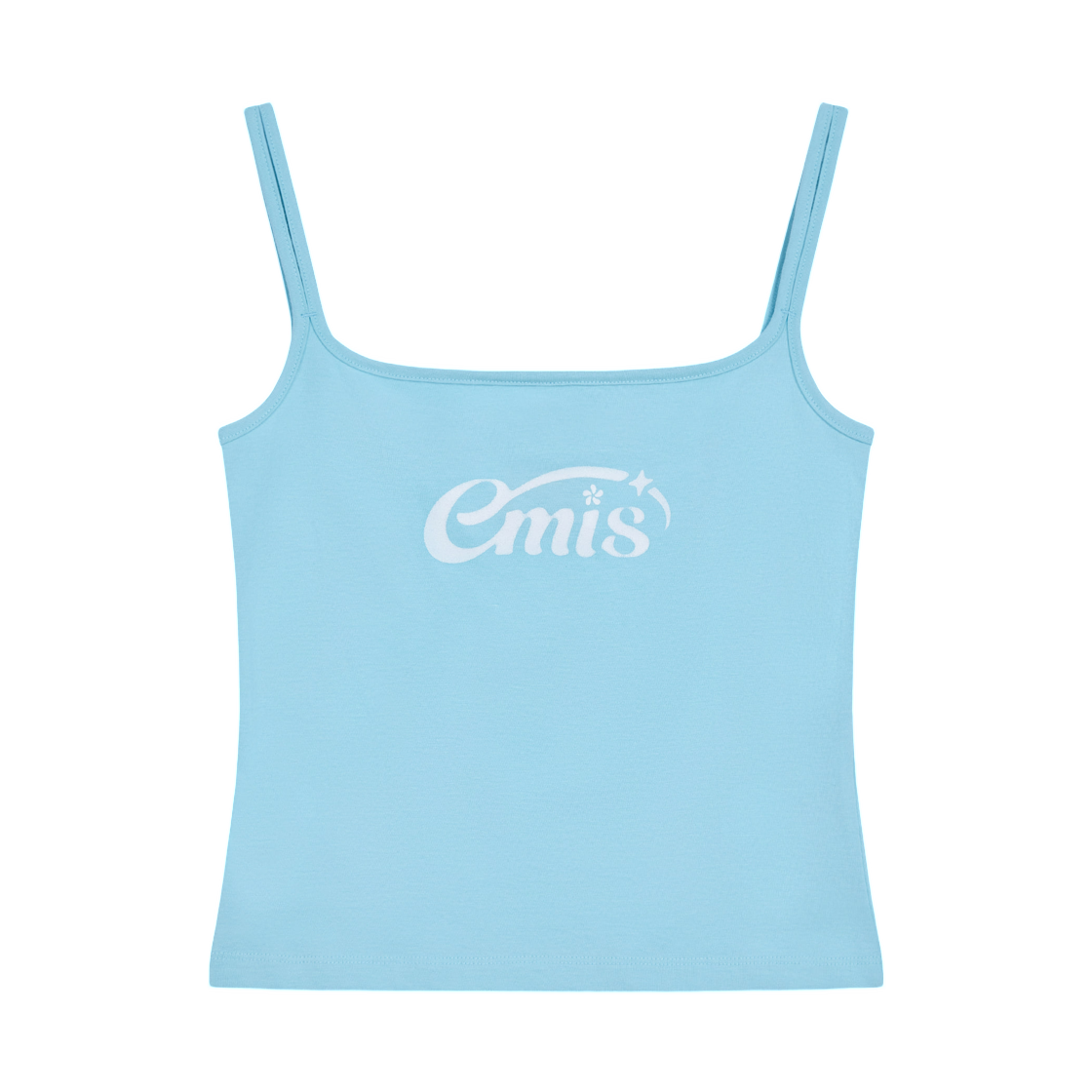 (W) 이미스 헤일로 로고 더블 슬리브리스 탑 스카이 블루((W) Emis Halo Logo Double Sleeveless Top Sky Blue)