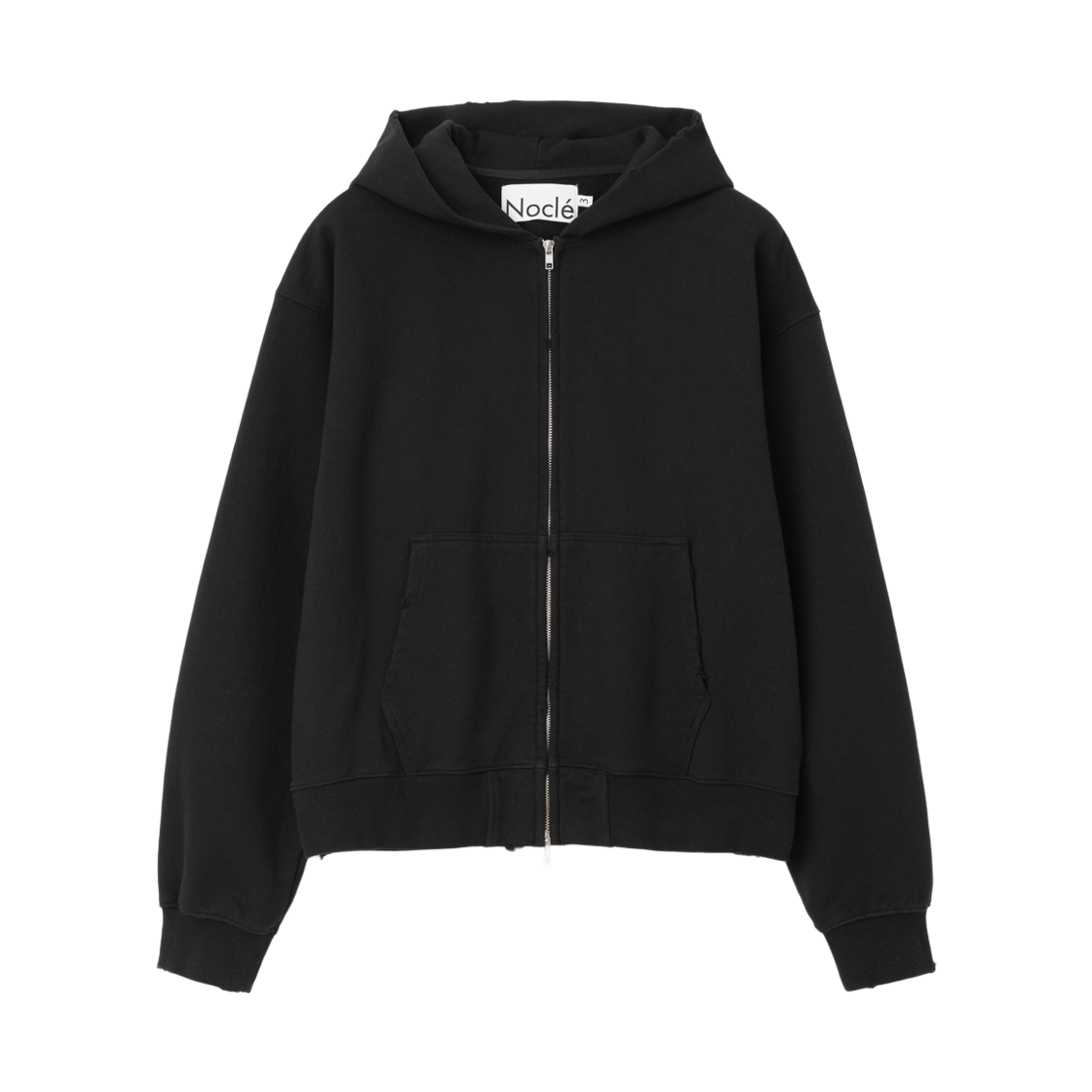 노클 스트럭쳐 스웨트 후디 집업 블랙(Nocle Structure Sweat Hoodie Zip Up Black)