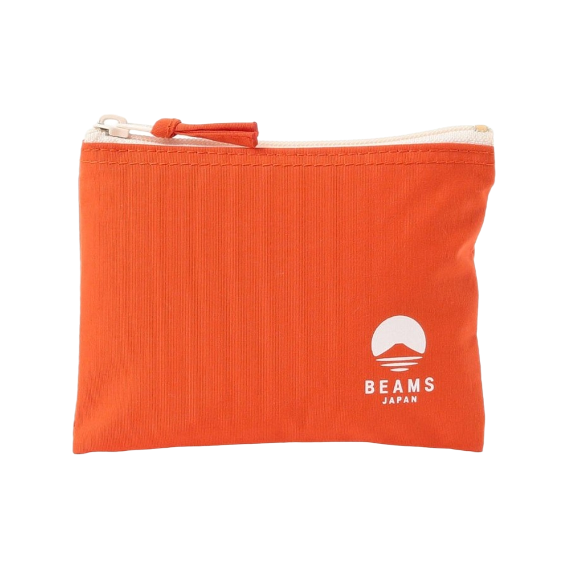 빔스 재팬 로고 플랫 파우치 M 오렌지(Beams Japan Logo Flat Pouch M Orange)