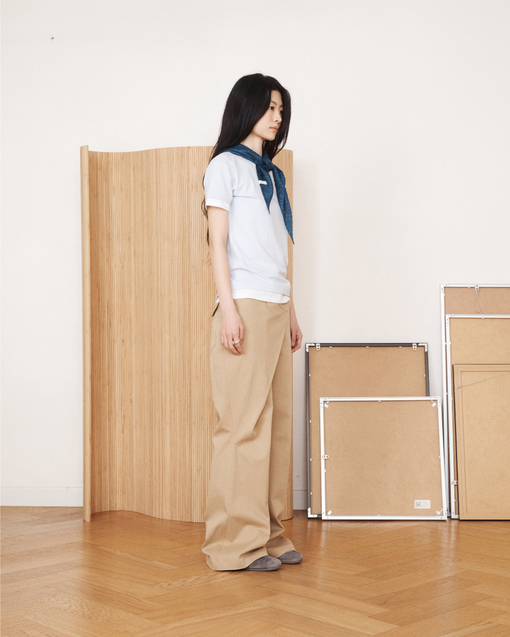 미와이후 투톤 레이어드 슬림 티셔츠 스카이 블루 – 화이트(Miyhoo Two-Tone Layered Slim T-Shirt Sky Blue – White) - 4