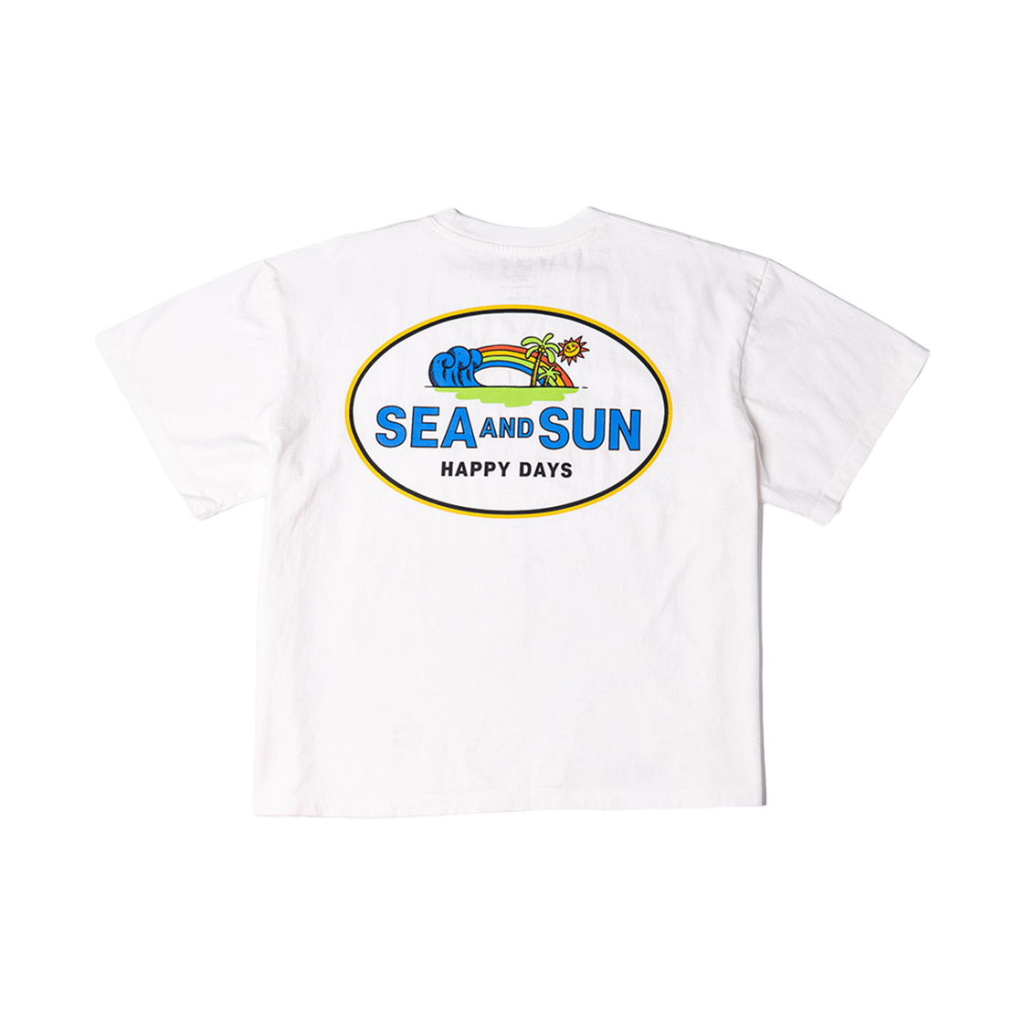 빅웨이브 컬렉티브 씨앤선 해피데이즈 박서핏 티셔츠 오프 화이트(BIGWAVE COLLECTIVE Sea And Sun Happy Days Boxier Tee Off White)