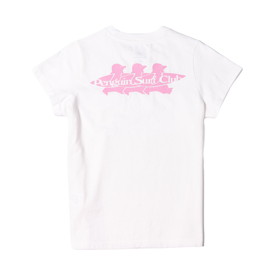 빅웨이브 컬렉티브 펭귄 서프 클럽 우먼 티셔츠 오프 화이트(BIGWAVE COLLECTIVE Penguin Surf Club Women Tee Off White)