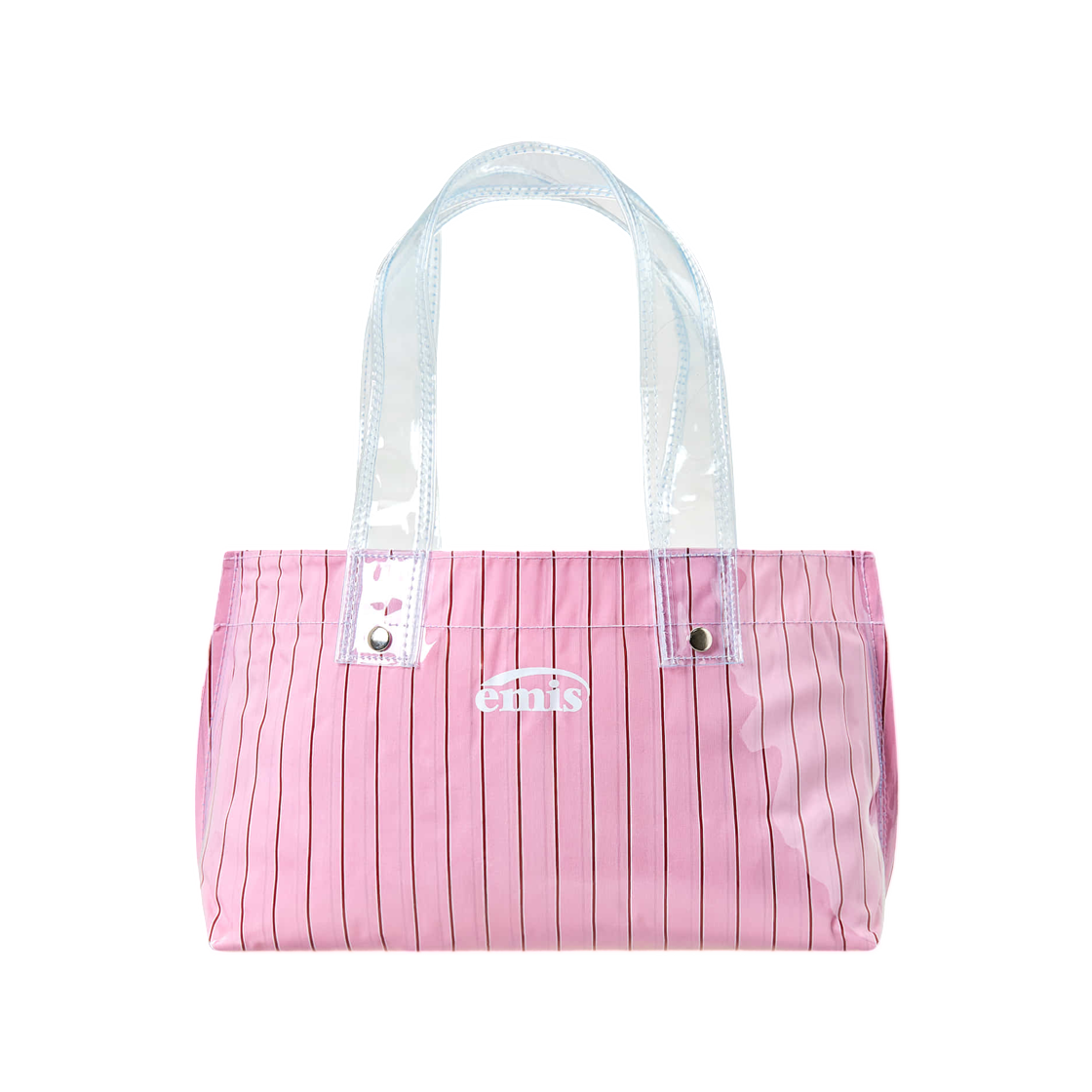 - Emis Clear Stripe Mini Tote Bag Pink