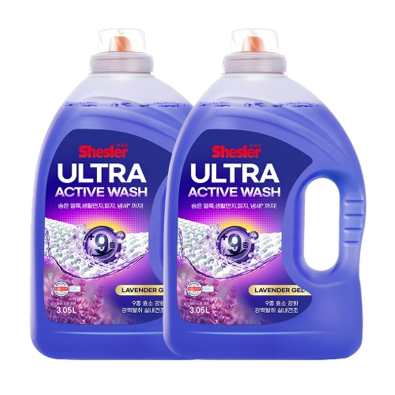 유니크시티 쉬슬러 울트라 액티브 워시 라벤더 3.05L X 2개입(UNIQUECITY Schussler Ultra-Active Wash - Lavender 3.05L (Pack of 2))