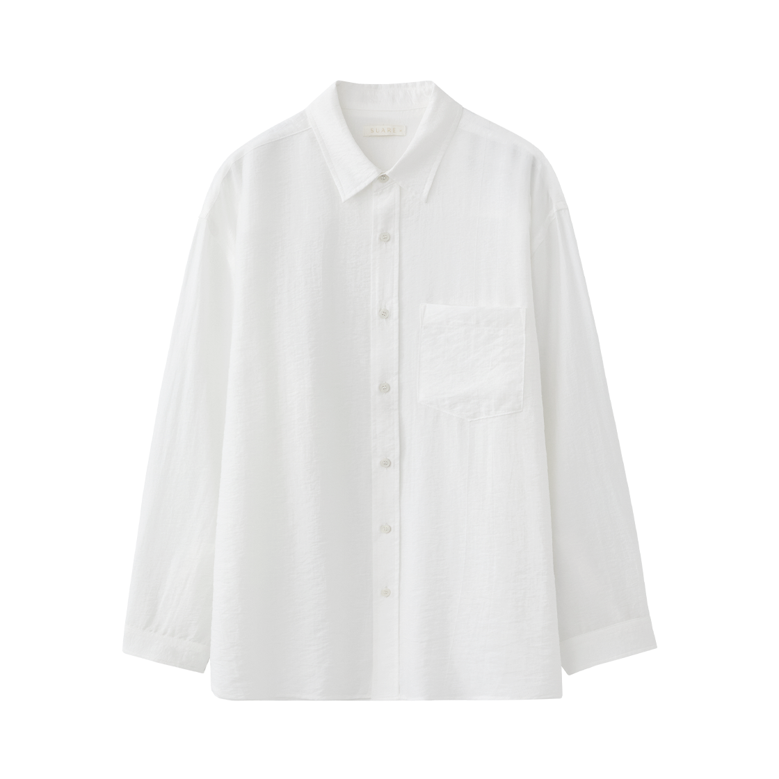 SBF1SH04WWH (W) Suare Women Sheer Silk Linen Shirt White