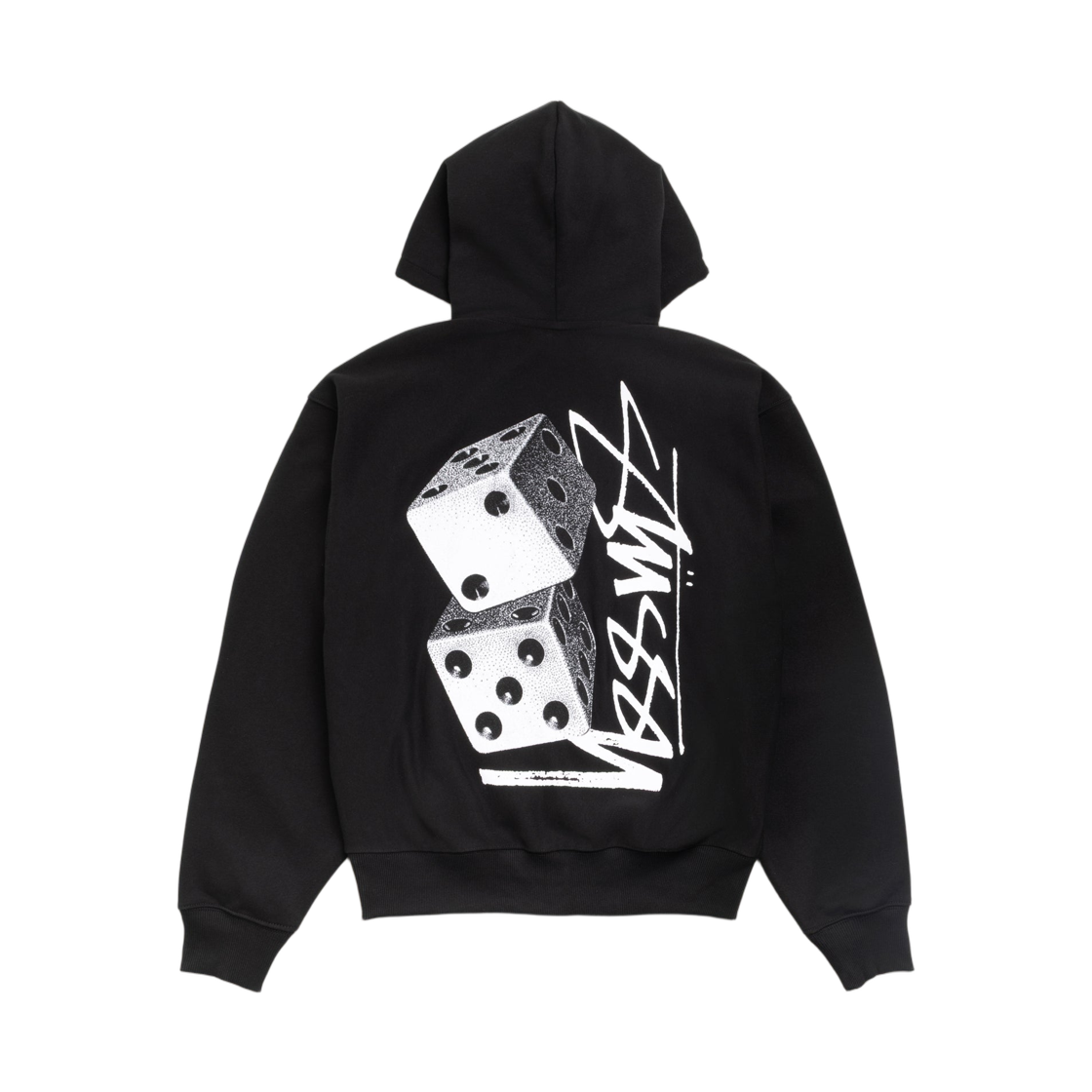 1975187 Stussy Tall Dice Zip Hoodie Black