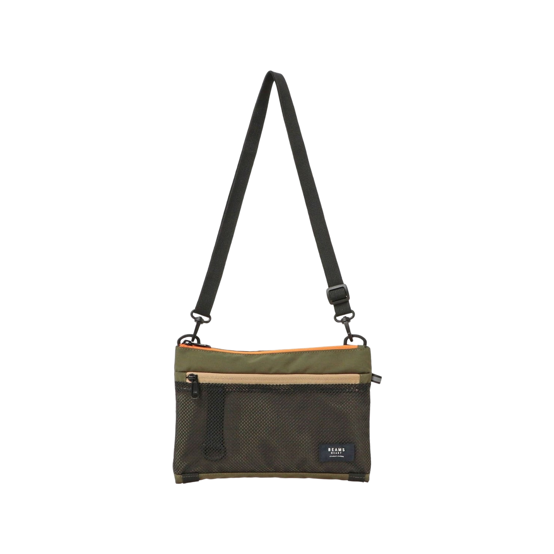 빔즈 하트 메쉬 콤비네이션 사코슈 올리브(Beams Heart Mesh Combination Sacoche Olive)