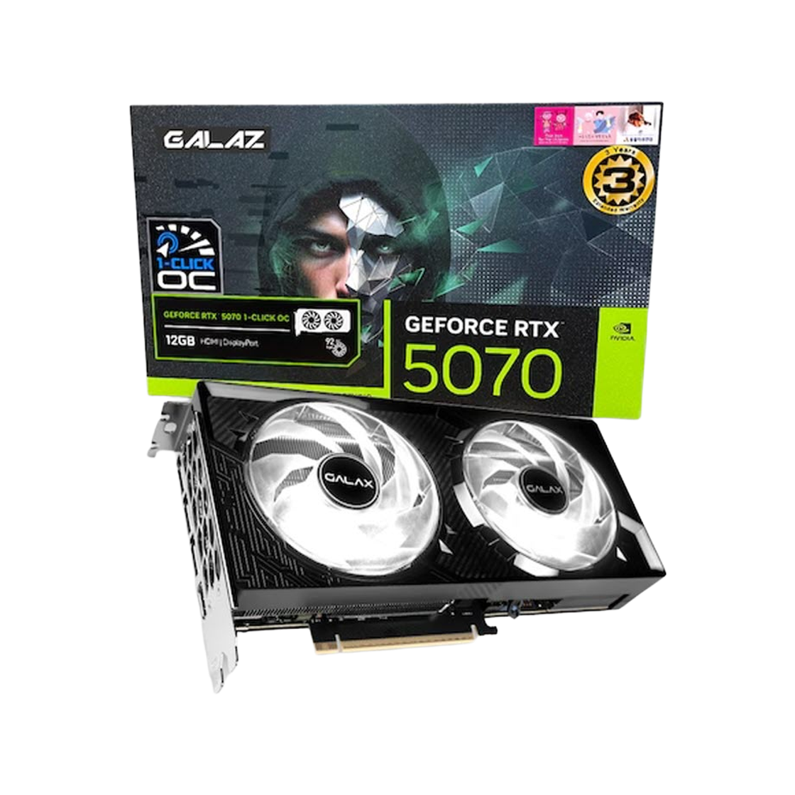 갤럭시 GALAZ 지포스 RTX 5070 BLACK OC D7 12GB(GALAZ GeForce RTX 5070 BLACK OC D7 12GB)