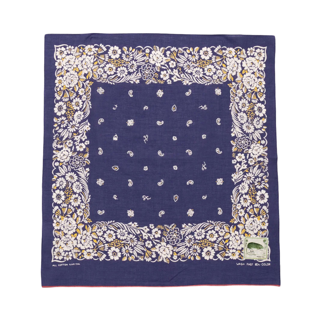 K2508BA507 Kapital Fastcolor Selvedge Bandana 20x20 Purple