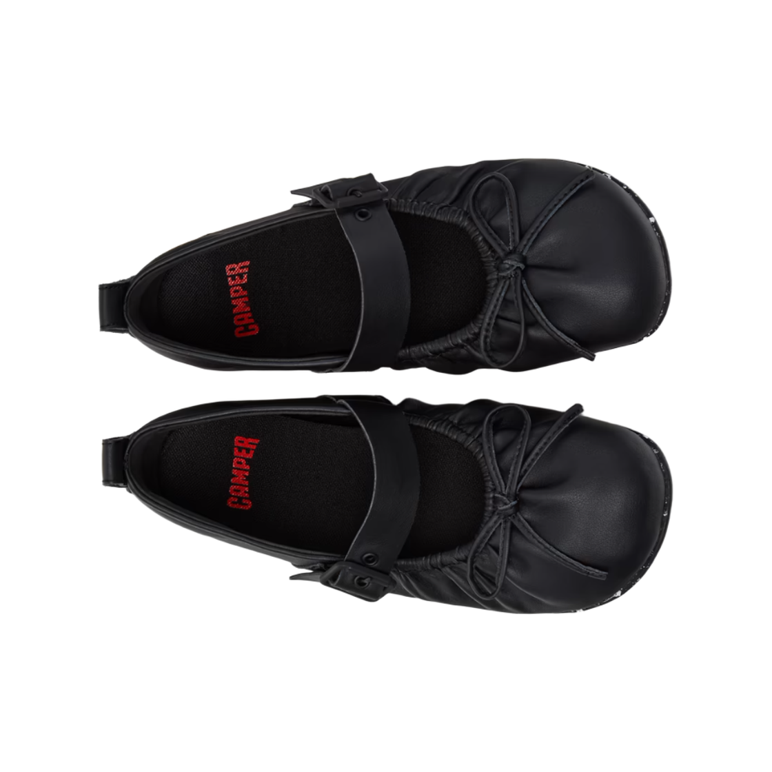 (W) 캠퍼 와비 발레리나 블랙((W) Camper Wabi Ballerinas Black) - 2