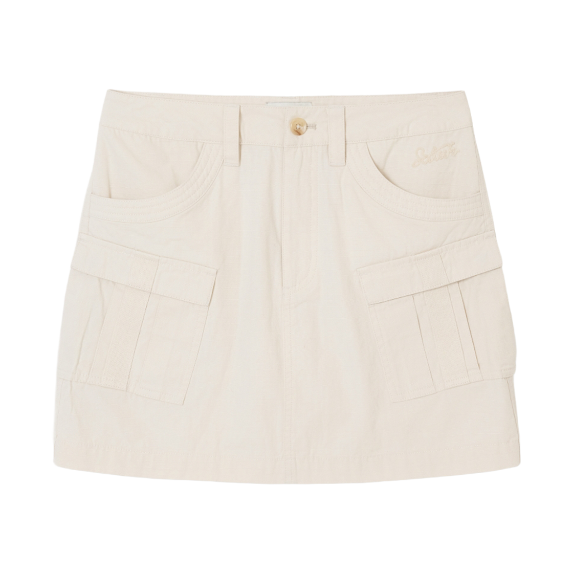 세터 우먼 립스탑 카고 미니 스커트 베이지(SATUR W Ripstop Cargo Mini Skirt Beige) - 1