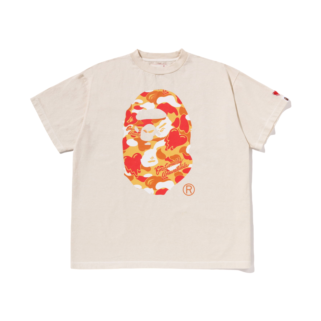 - BAPE x Emotionally Unavailable Ape Head T-Shirt Ivory