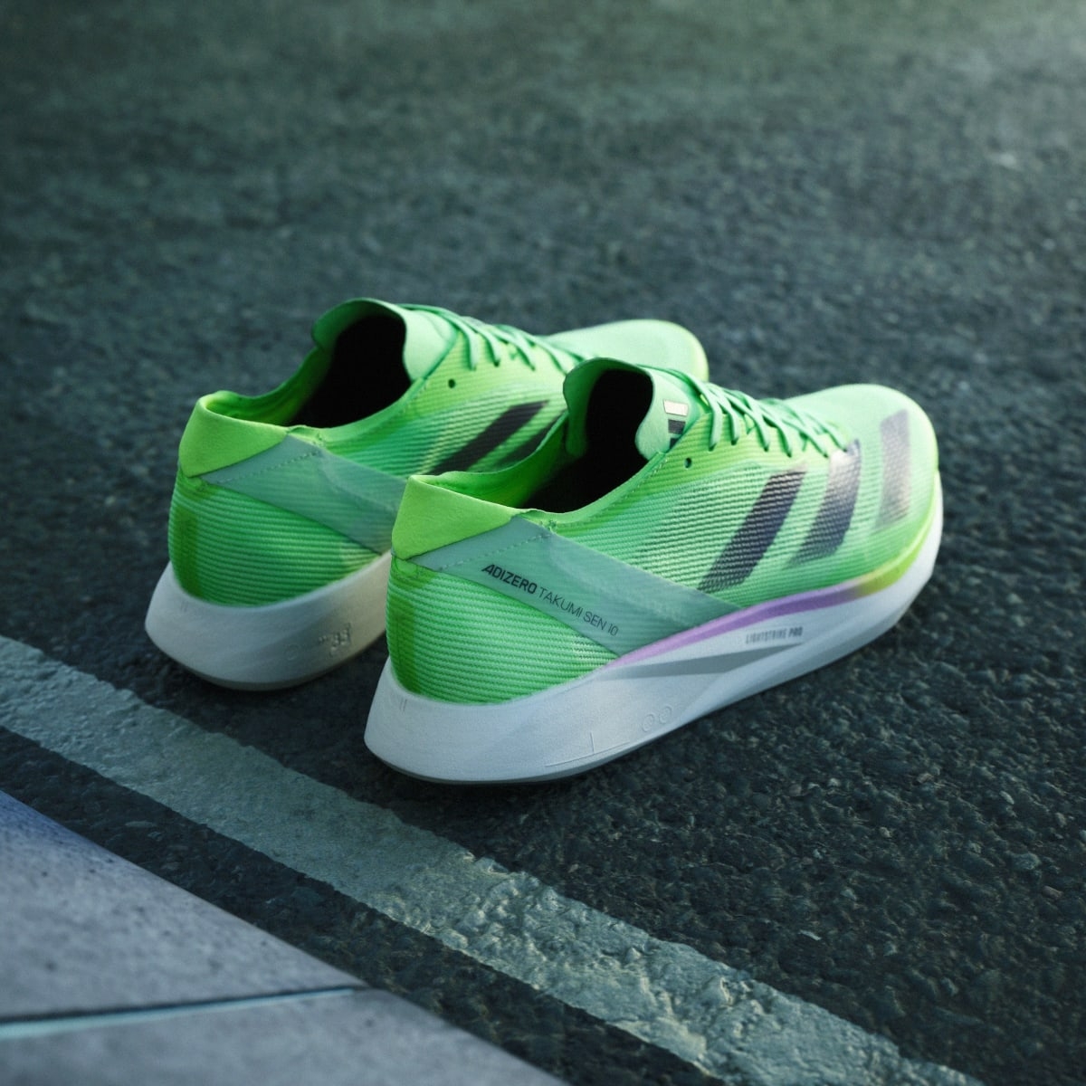 Adidas Adizero Takumi Sen 10 Green Spark 착용 스타일