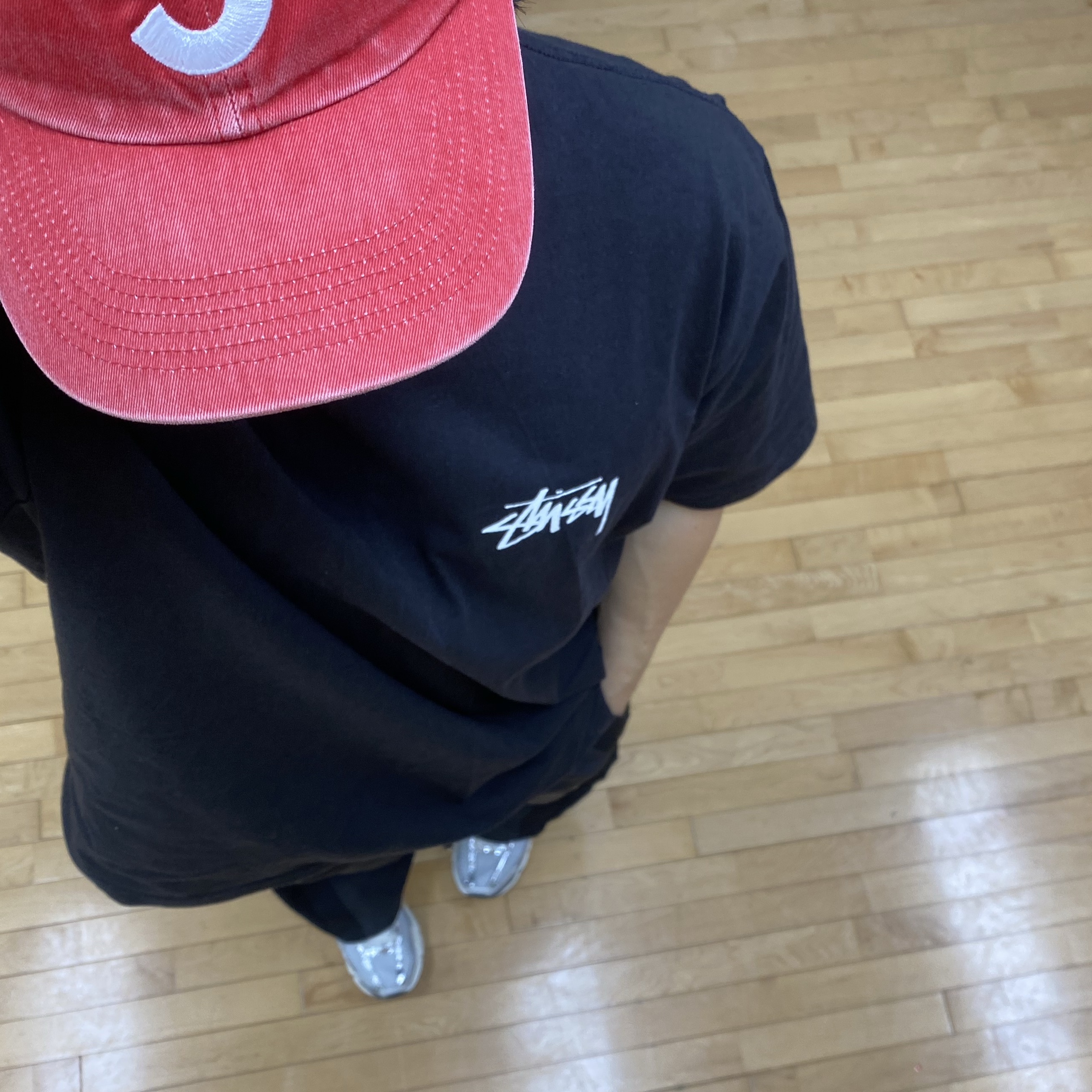 Supreme Pigment Canvas S Logo 6-Panel Red - 23SS 착용 스타일
