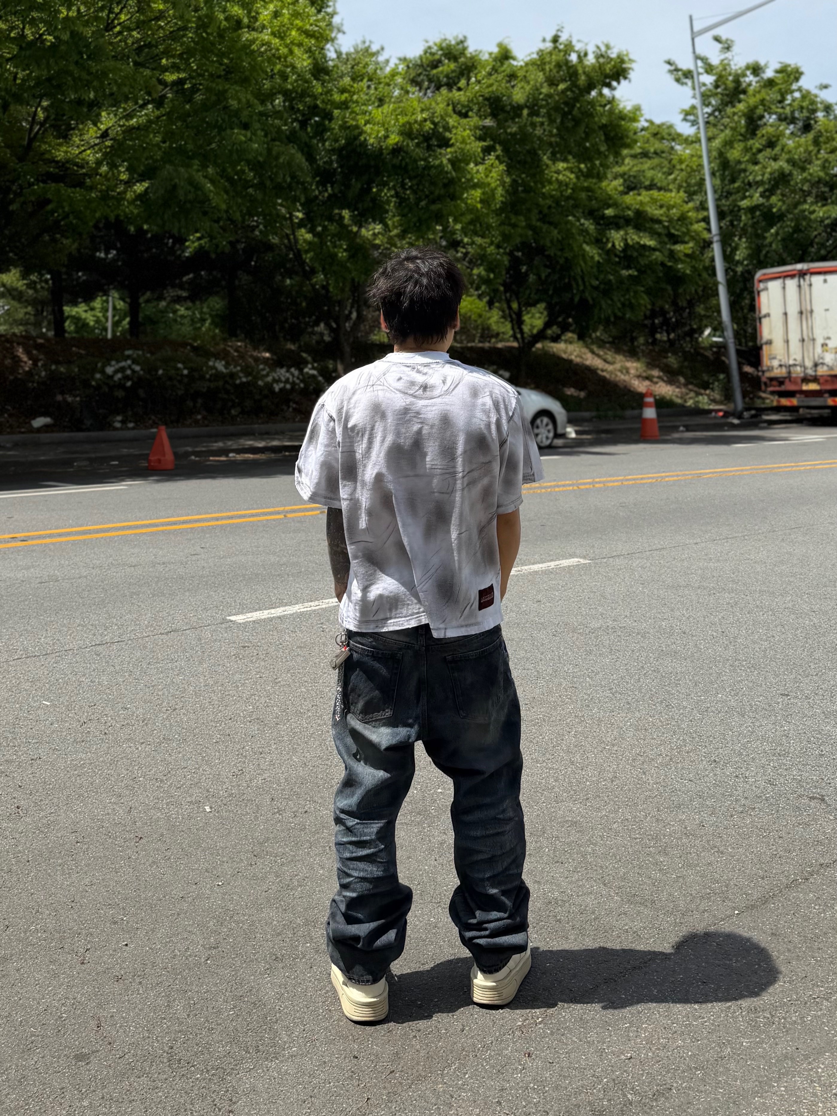 Converse x Drkshdw Turbowpn Egret 착용 스타일 - 5