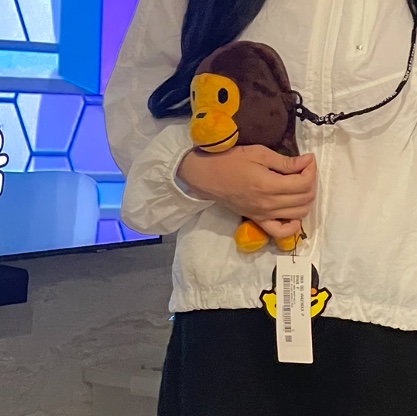 BAPE Baby Milo Mobile Bag Brown 착용 스타일