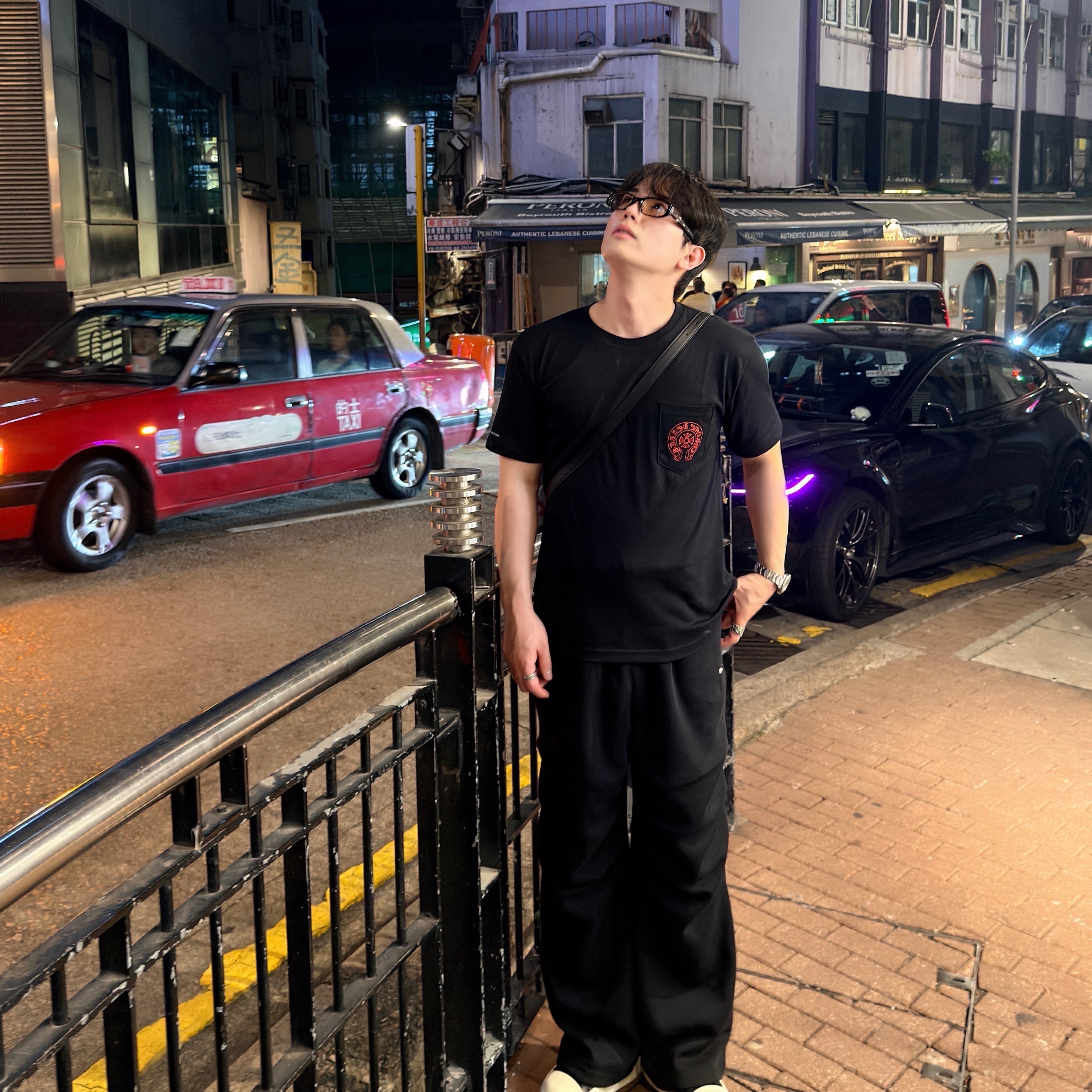Undermycar Mu.126 Original Logo Piping Line Nylon Pants Black, Rick Owens Mega Bumper Sneakers Black Milk 착용 스타일