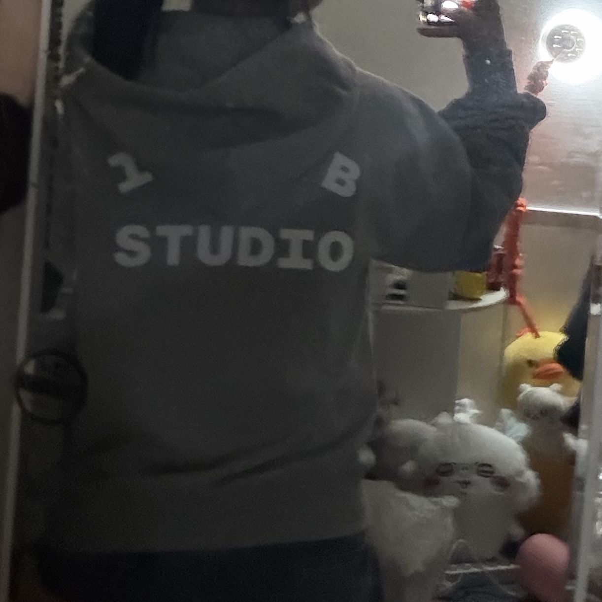 IAB Studio Zip-Up Hoodie Melange Gray - 26SS 착용 스타일 - 6