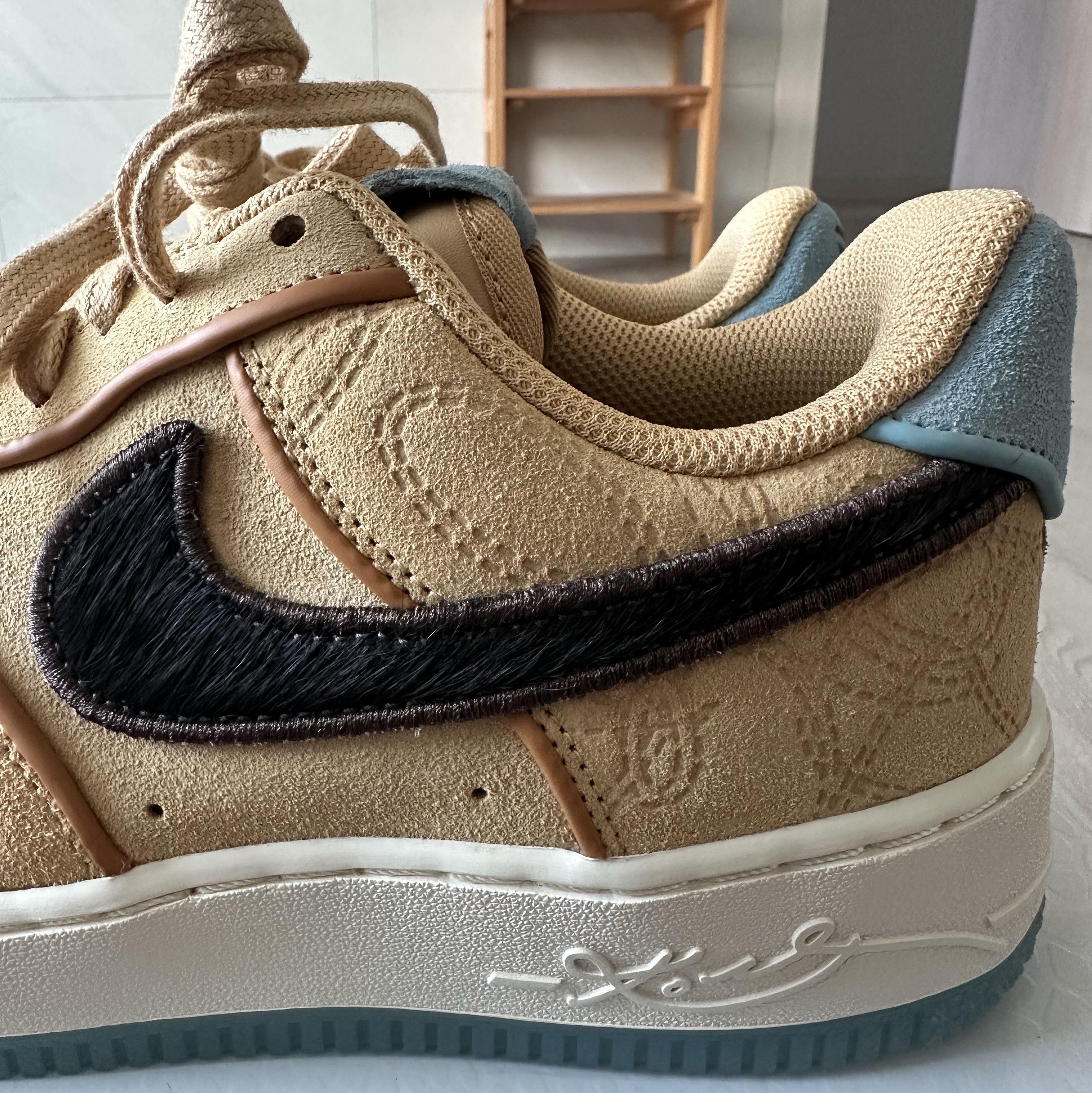 Nike x Kobe Bryant Air Force 1 Low Protro Twine Baroque Brown 착용 스타일 - 5