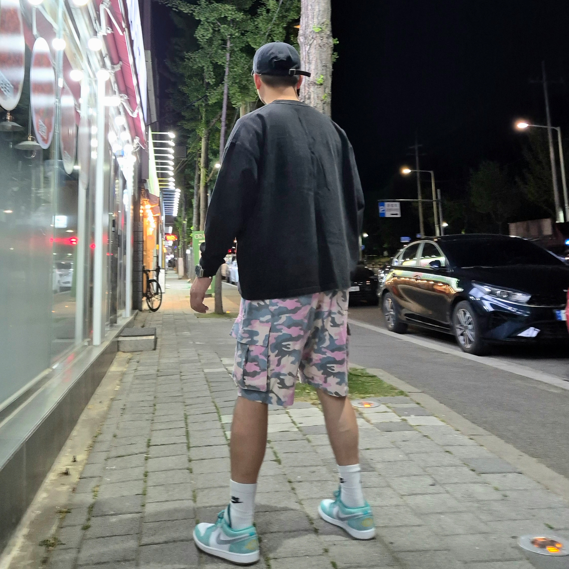 Jordan 1 Low SE New Emerald, Casio G-Shock GM-2100-1A 착용 스타일 - 5