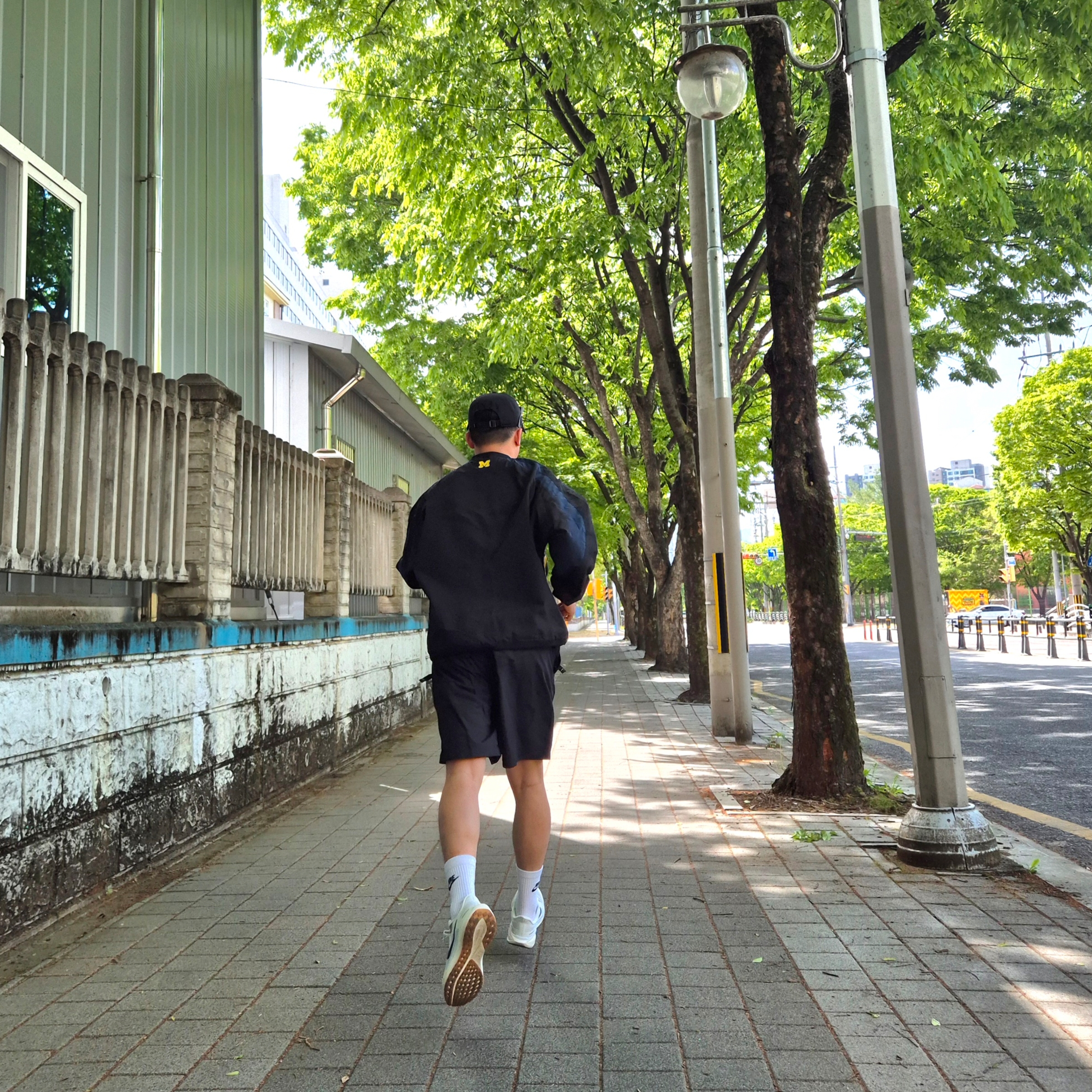 Nike Air Zoom Pegasus 41 Sail Blue Tint, Nike Everyday Essential Crew Socks White Black (3 Pack/Korean Ver.) 착용 스타일 - 2
