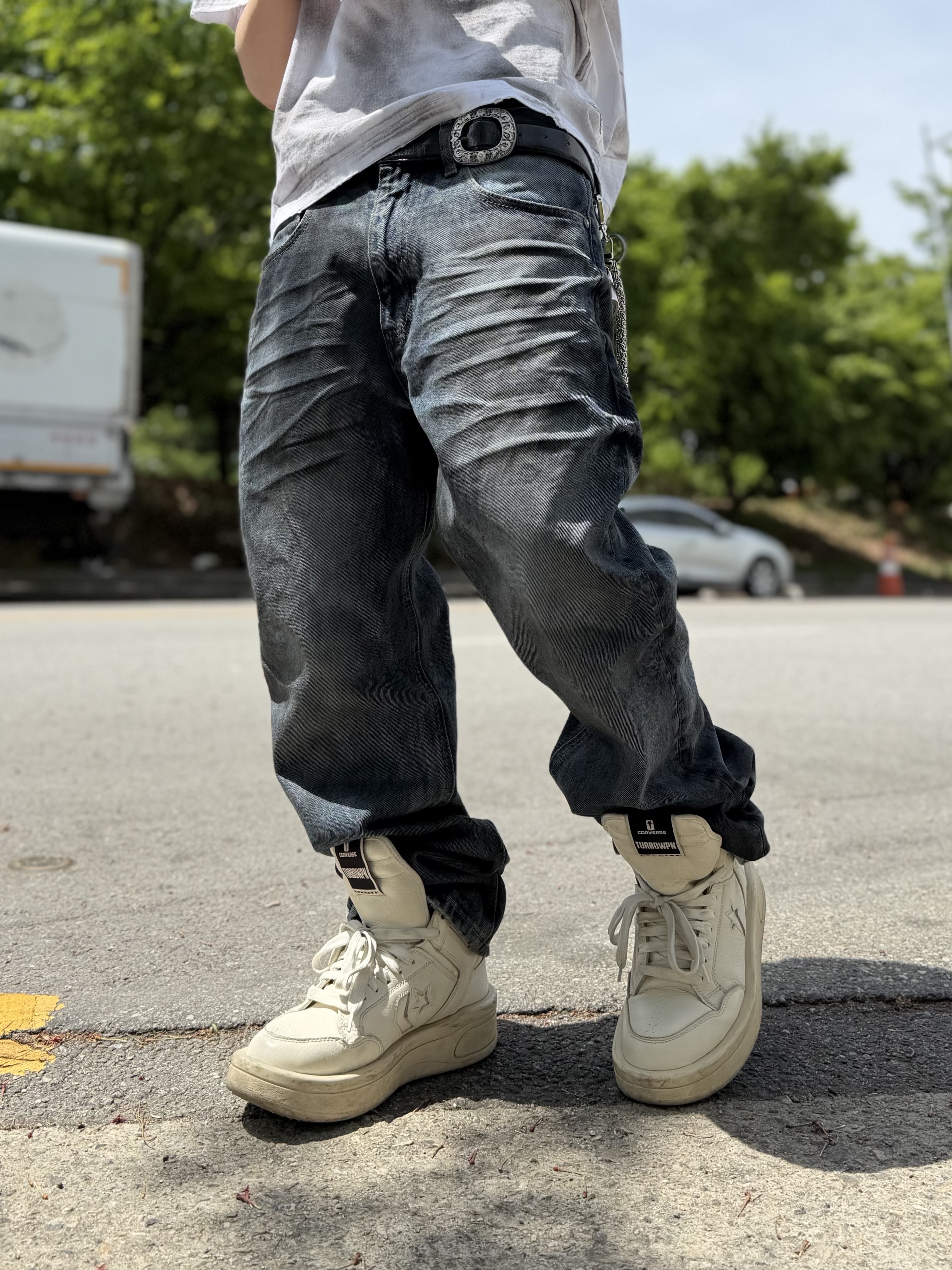 Converse x Drkshdw Turbowpn Egret 착용 스타일 - 2