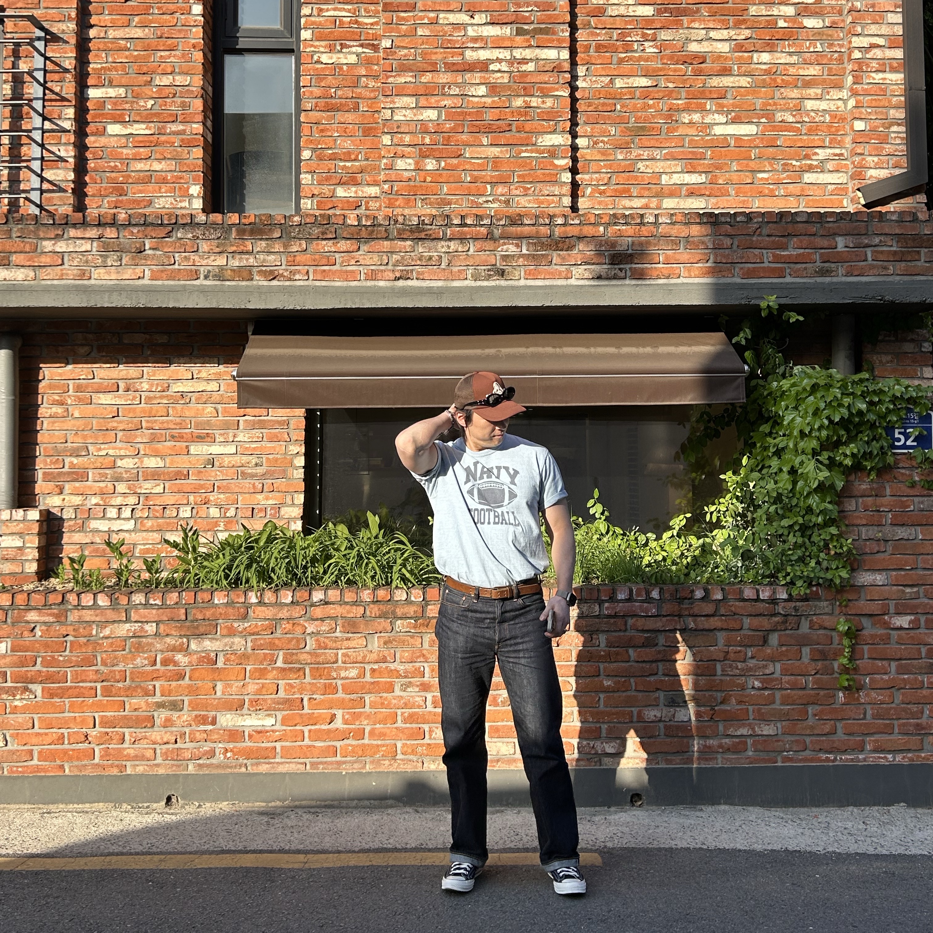 Kapital 14 oz. Denim 5P Monkey TH Indigo O/W, Gentle Monster x Maison Margiela MM005 Black Black 착용 스타일 - 1