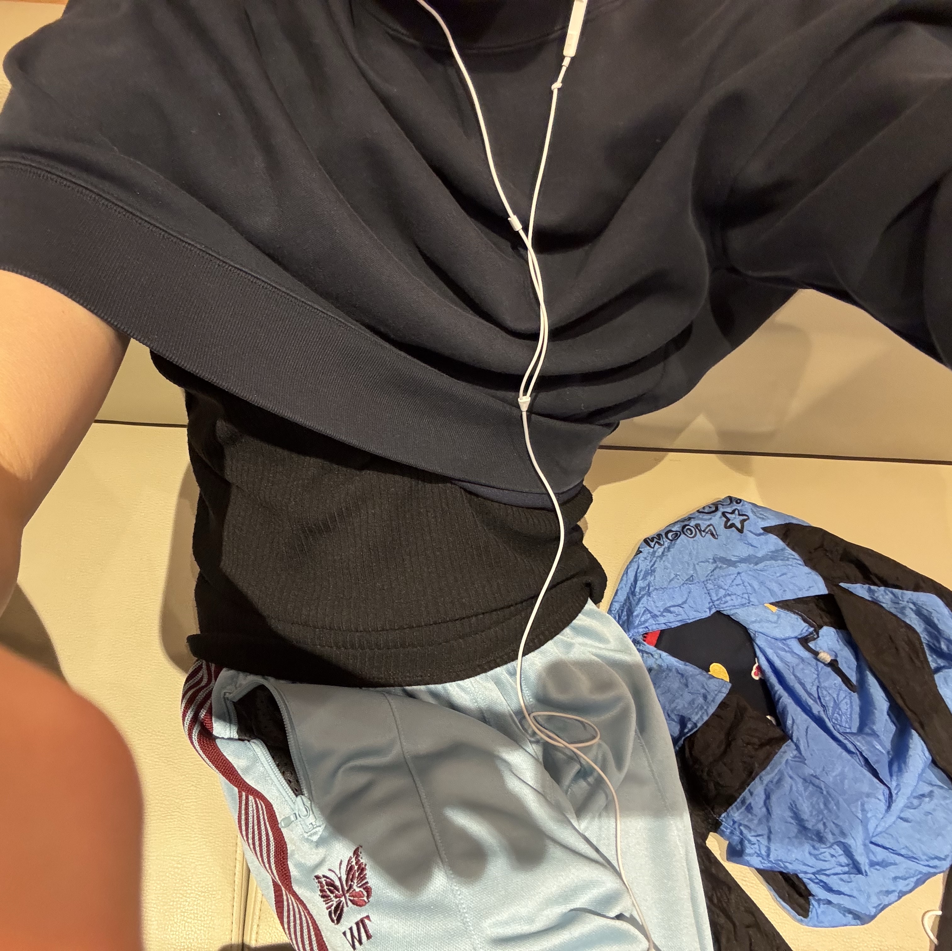 Needles H.D. Track Pant Poly Smooth 착용 스타일 - 1