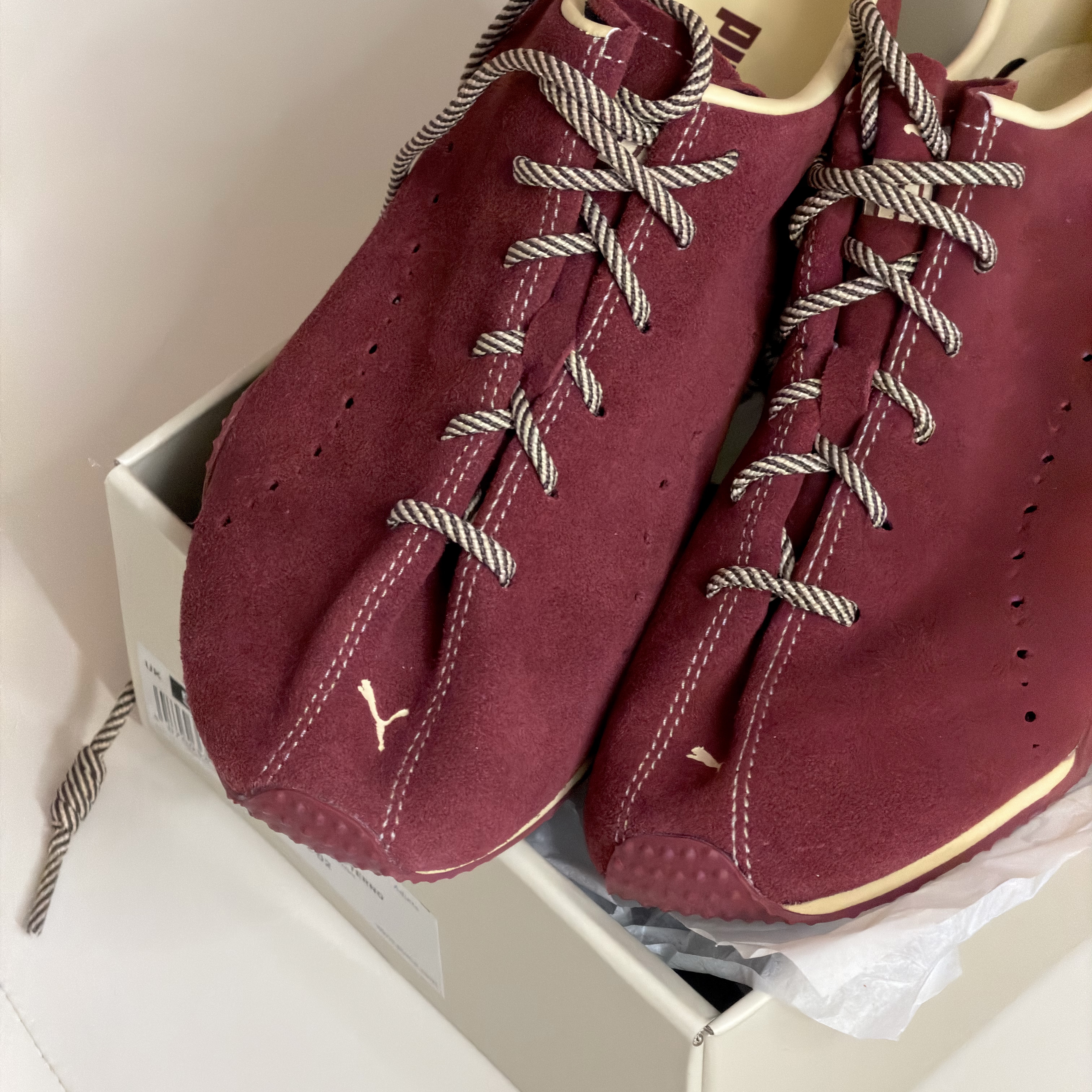 (W) Puma x Noafterno H-Street Casual Sports Shoes Red 착용 스타일 - 1