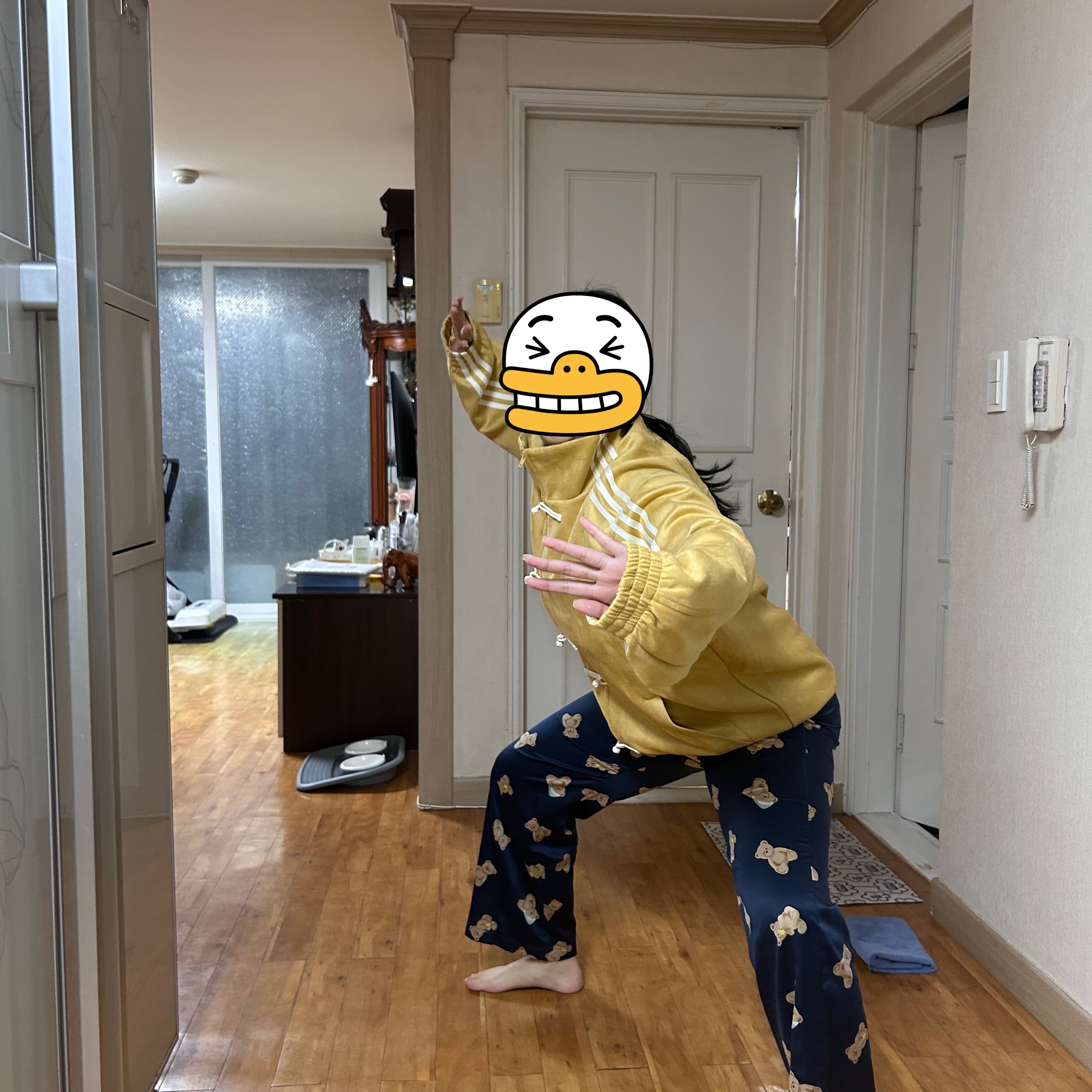 Adidas New Chinese Style Track Top Mustard - KR Sizing 착용 스타일