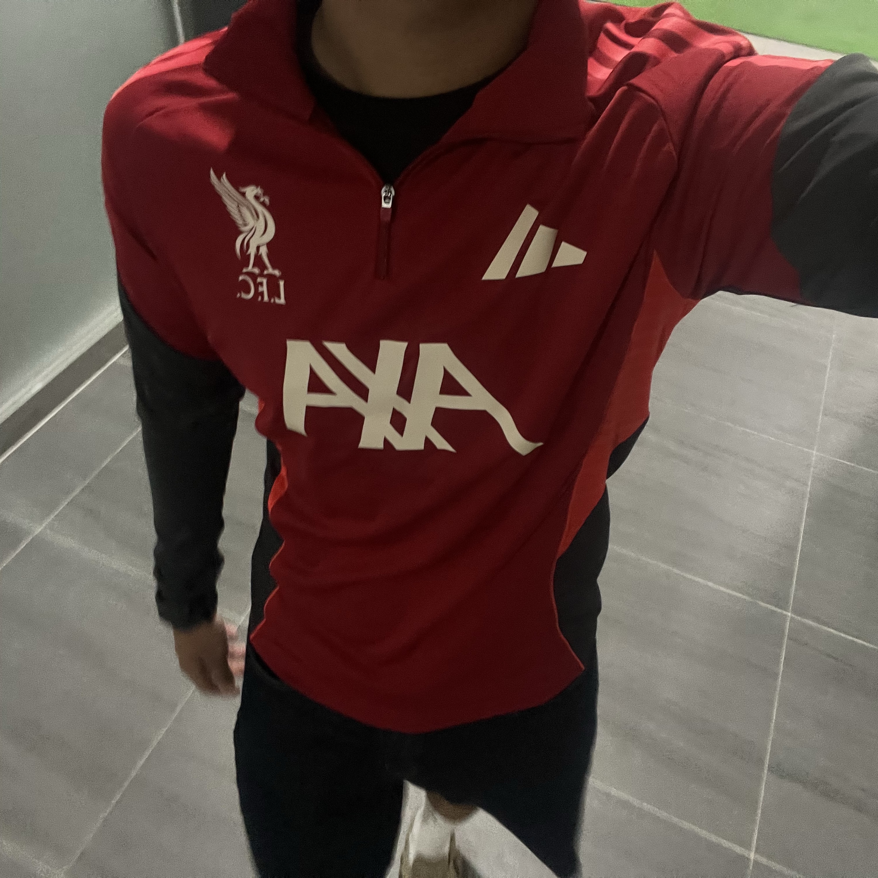 Adidas Liverpool FC Tiro 25 Competition Training Top Strawberry Red - KR Sizing (Non Marking Ver.) 착용 스타일