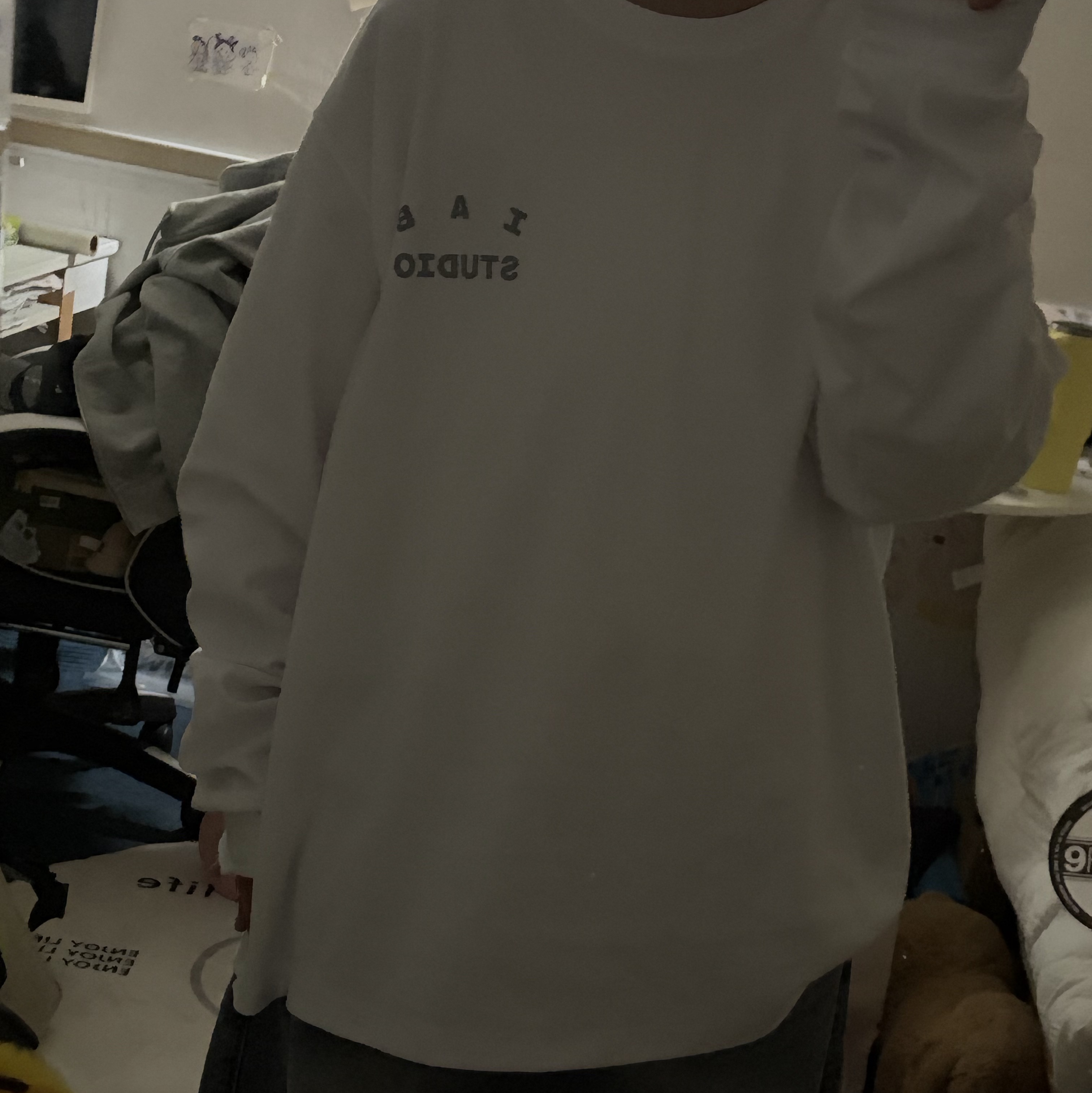 IAB Studio IAB Long Sleeve White - 26SS 착용 스타일 - 1