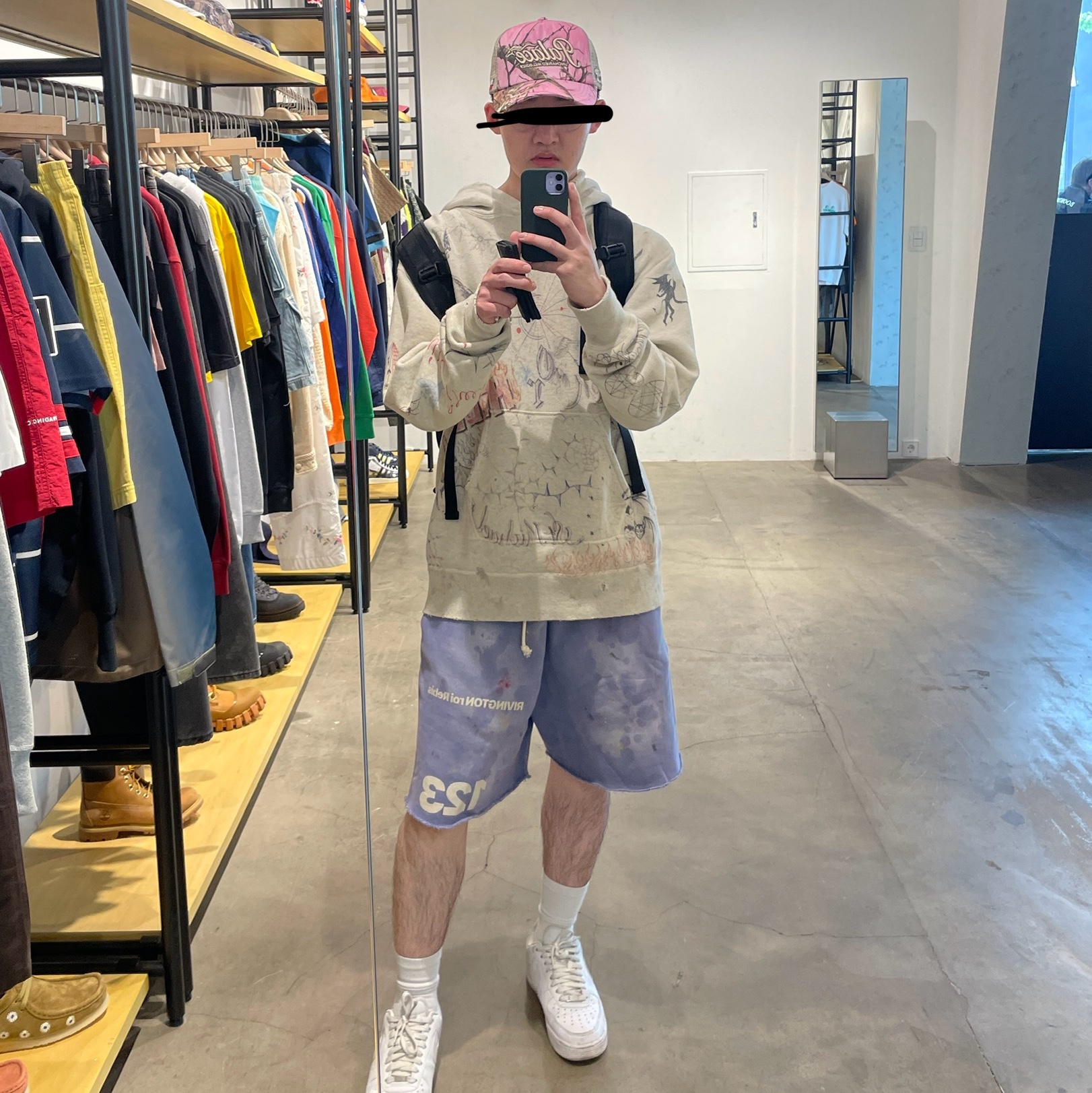 Nike Air Force 1 '07 Low White, Palace Horsepower Trucker Realtree Edge Pink - 24SS 착용 스타일