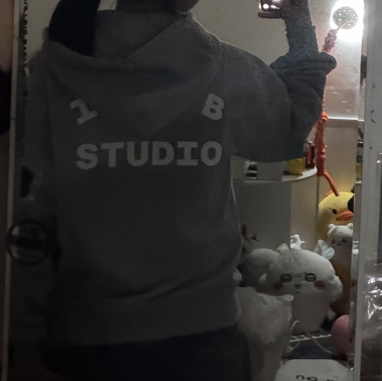 IAB Studio Zip-Up Hoodie Melange Gray - 26SS 착용 스타일 - 2