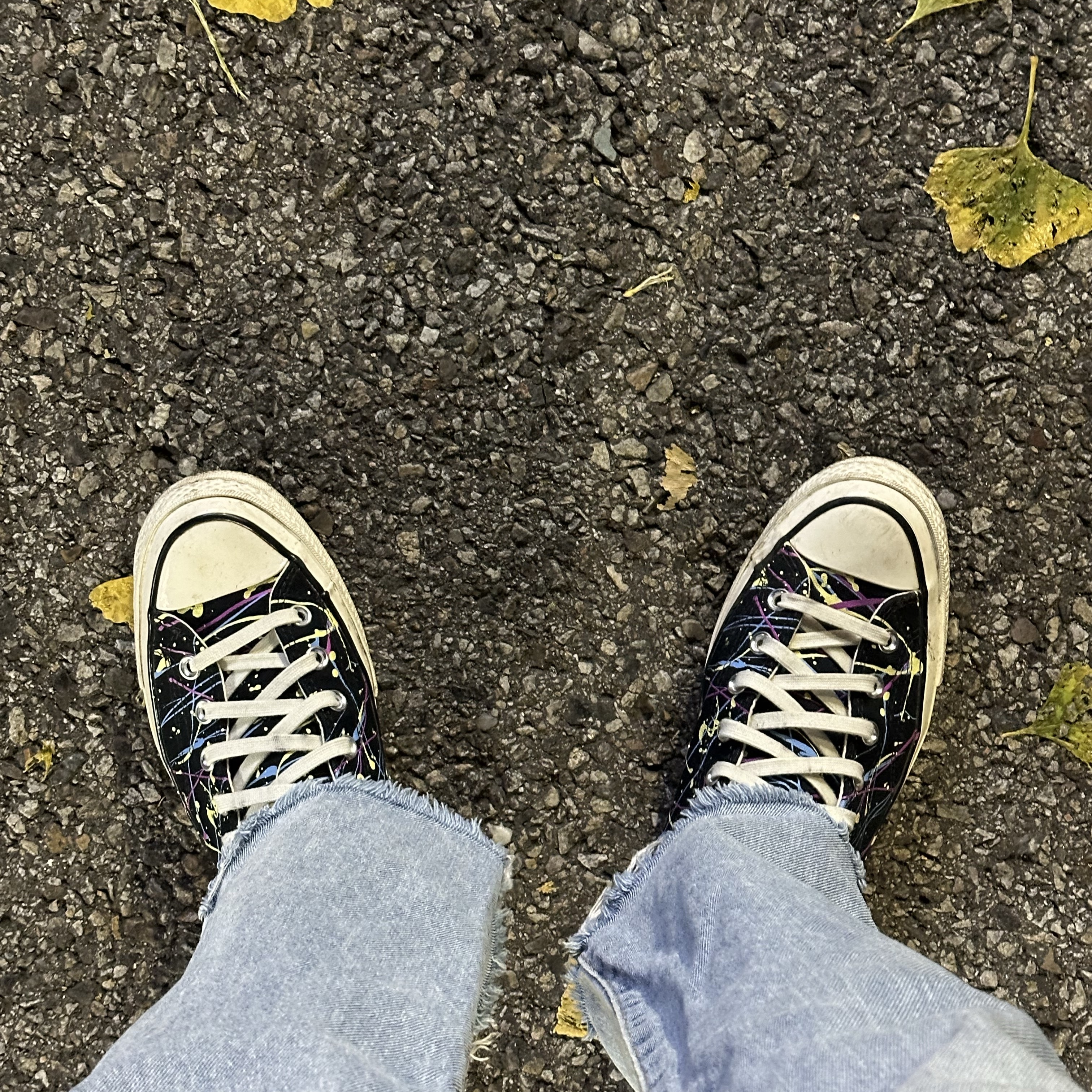 Converse Chuck 70 High Paint Splatter Black 착용 스타일 - 1