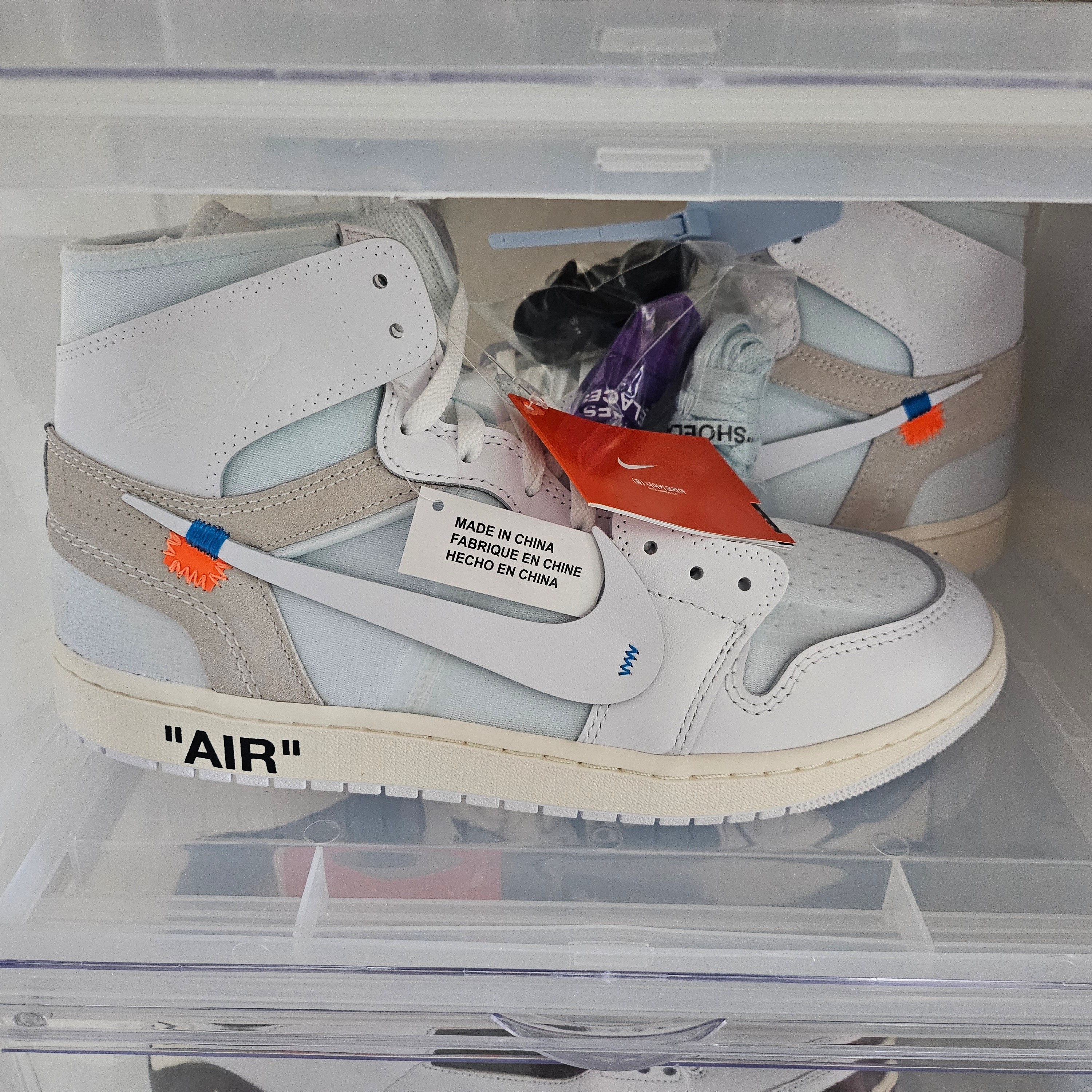 Jordan 1 x Virgil Abloh Archive Retro High Alaska White 착용 스타일